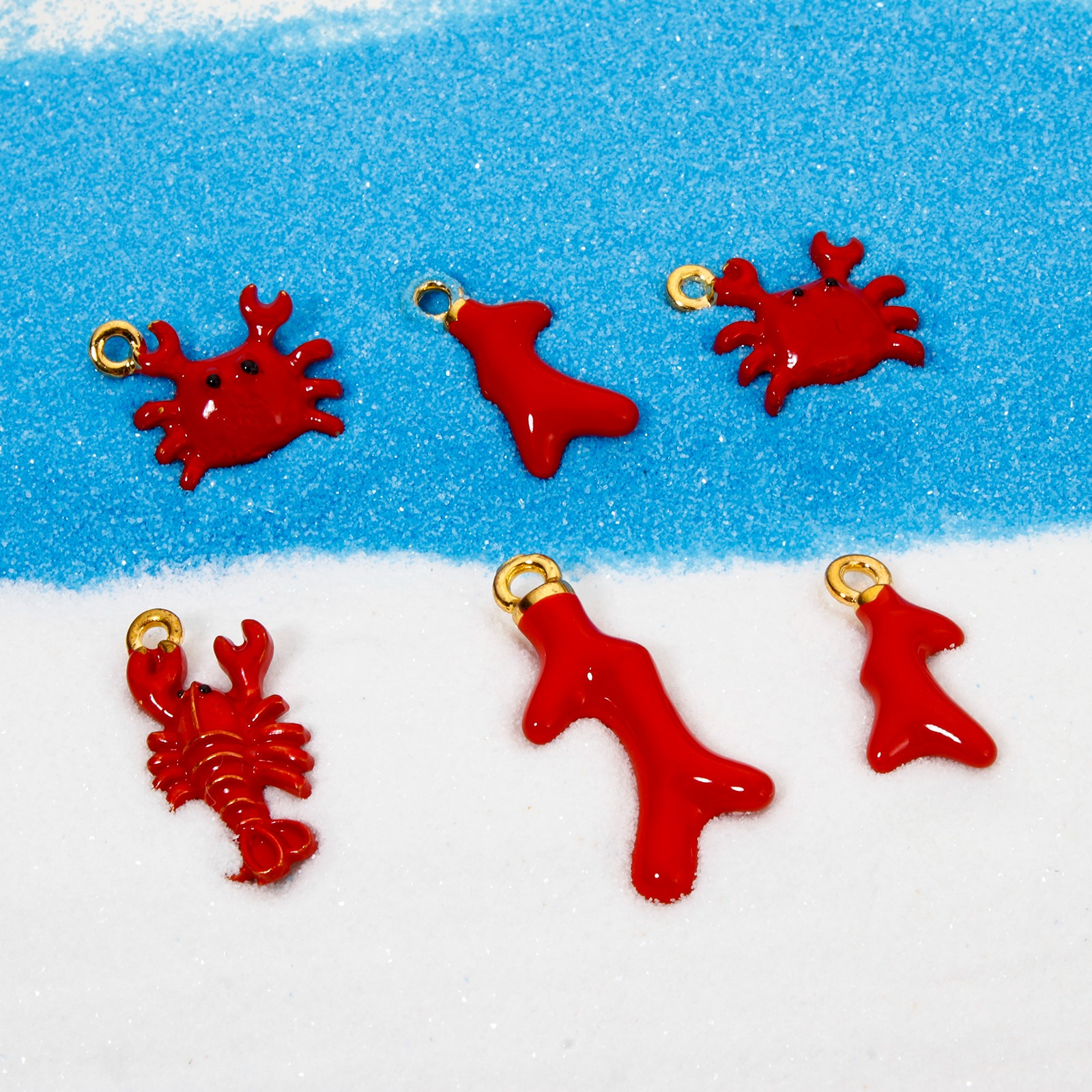 Picture of Zinc Based Alloy Ocean Jewelry Charms Gold Plated Enamel 3D
