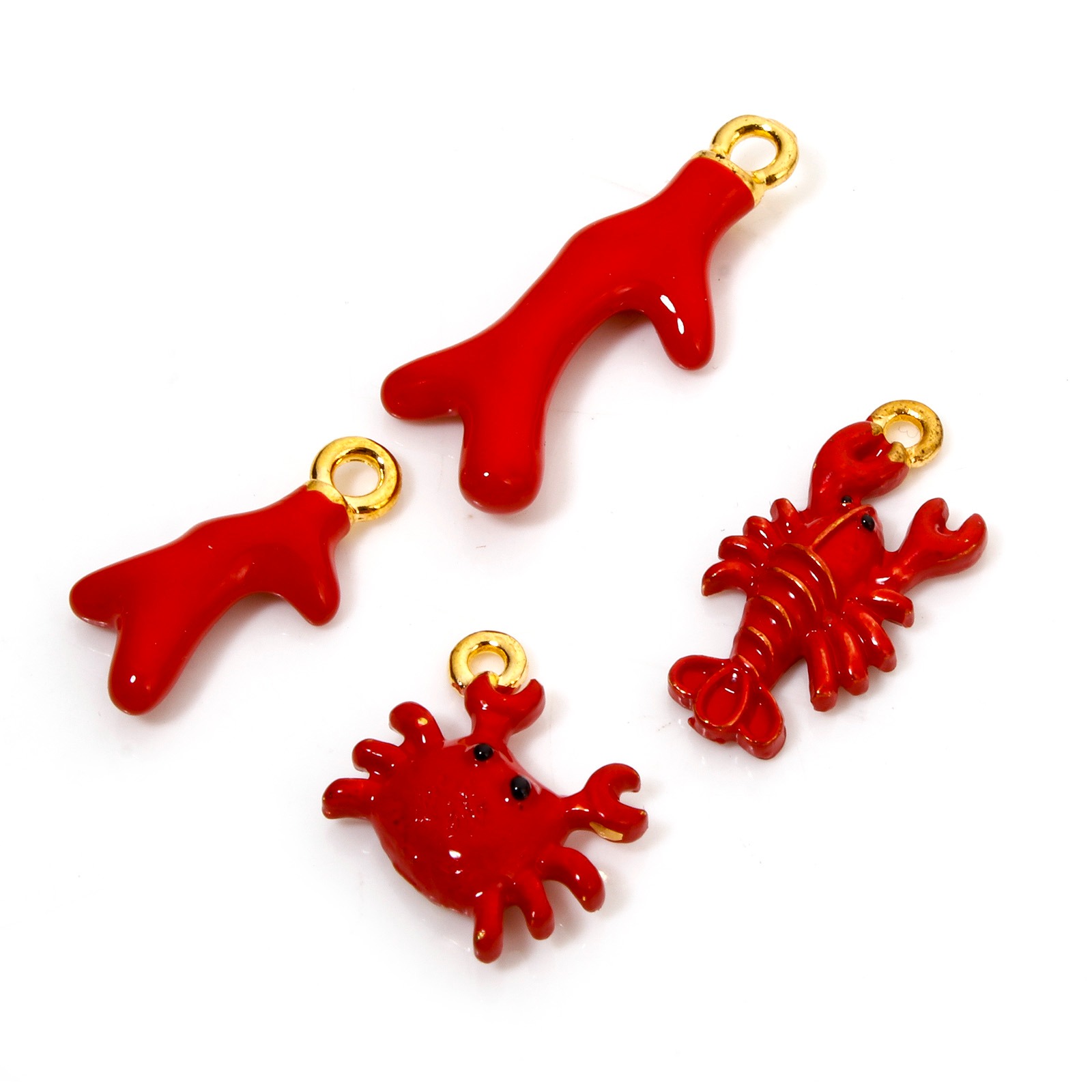 Picture of Zinc Based Alloy Ocean Jewelry Charms Gold Plated Enamel 3D