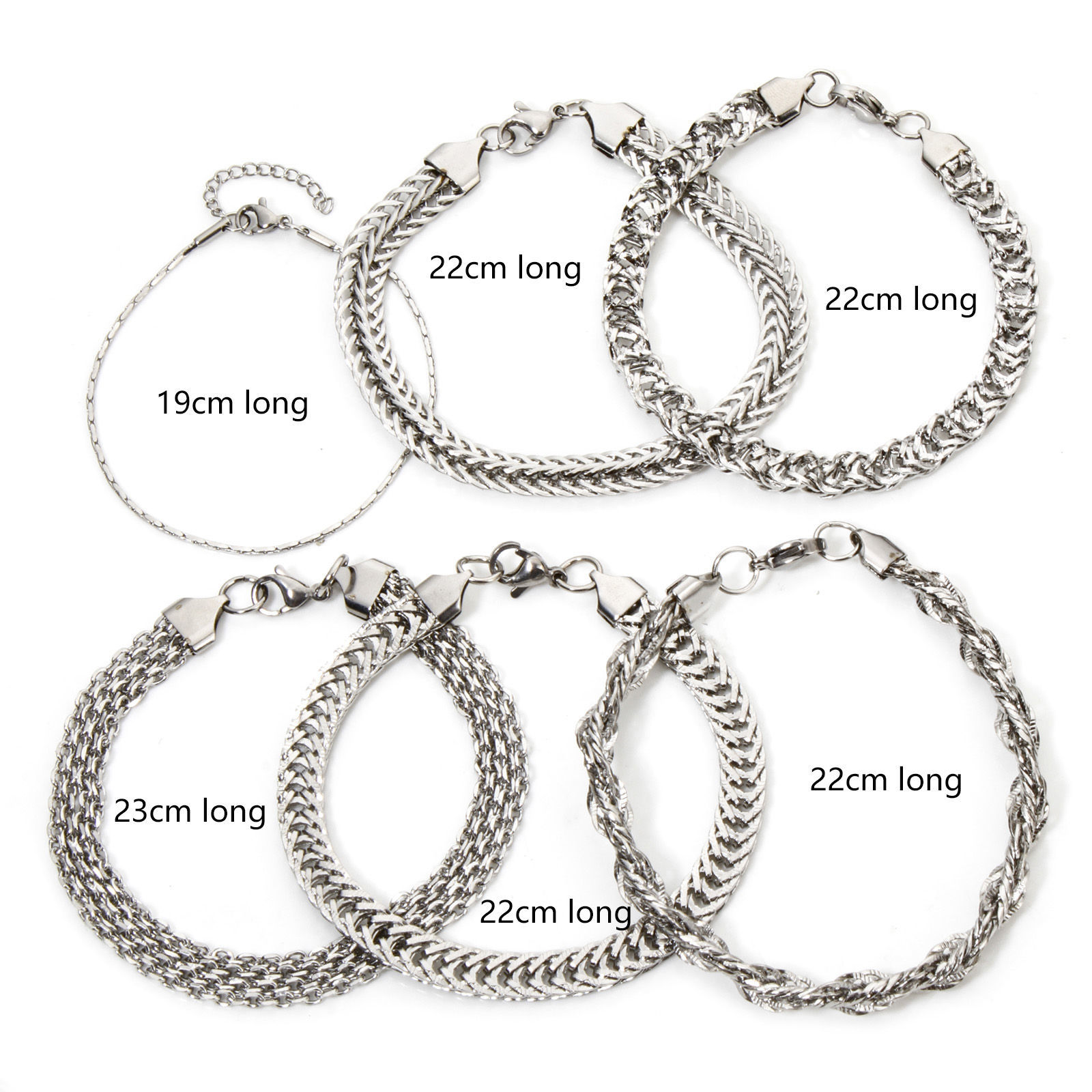 Picture of 304 Stainless Steel Men's Bracelets Silver Tone With Lobster Claw Clasp