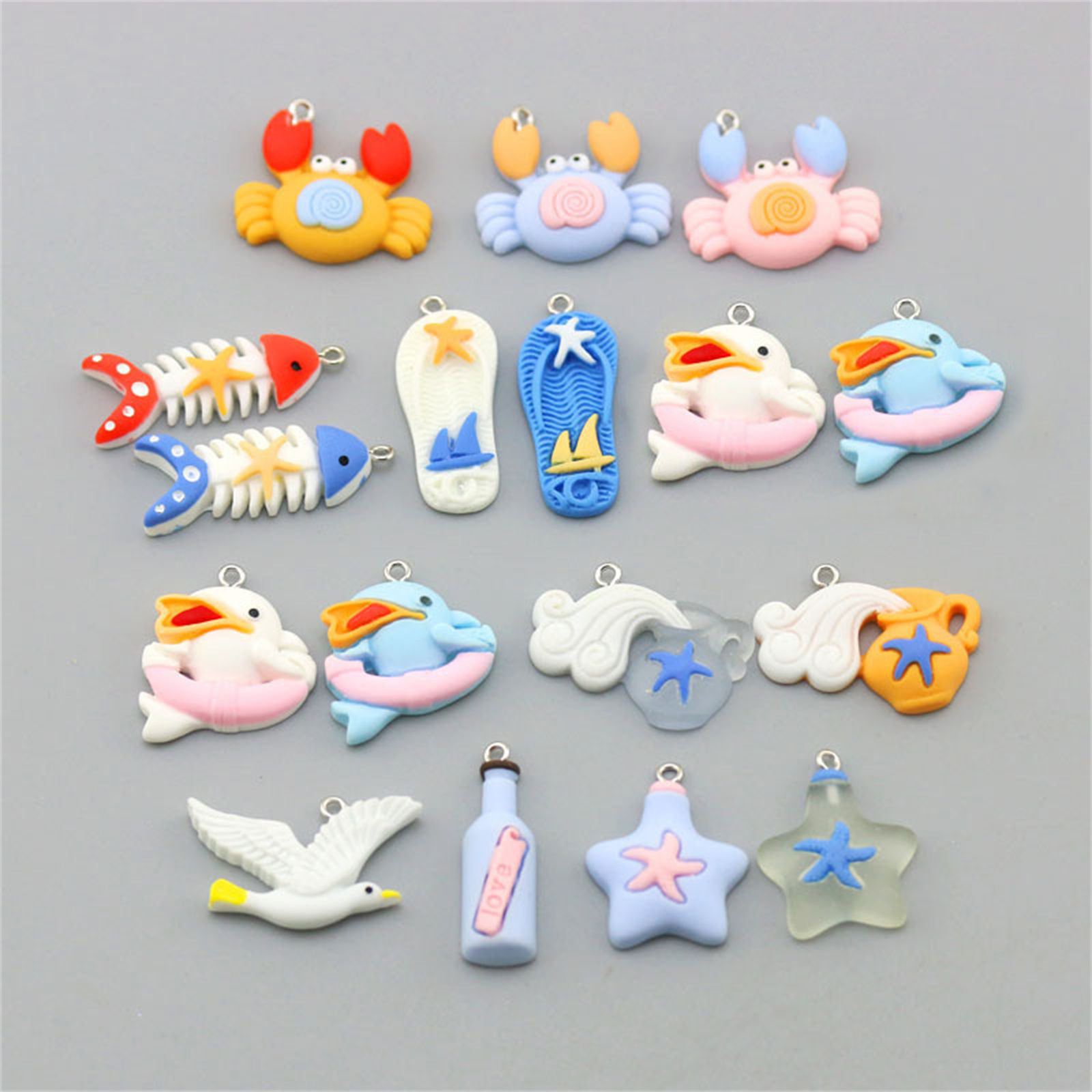 Picture of Resin Ocean Jewelry Charms Silver Tone
