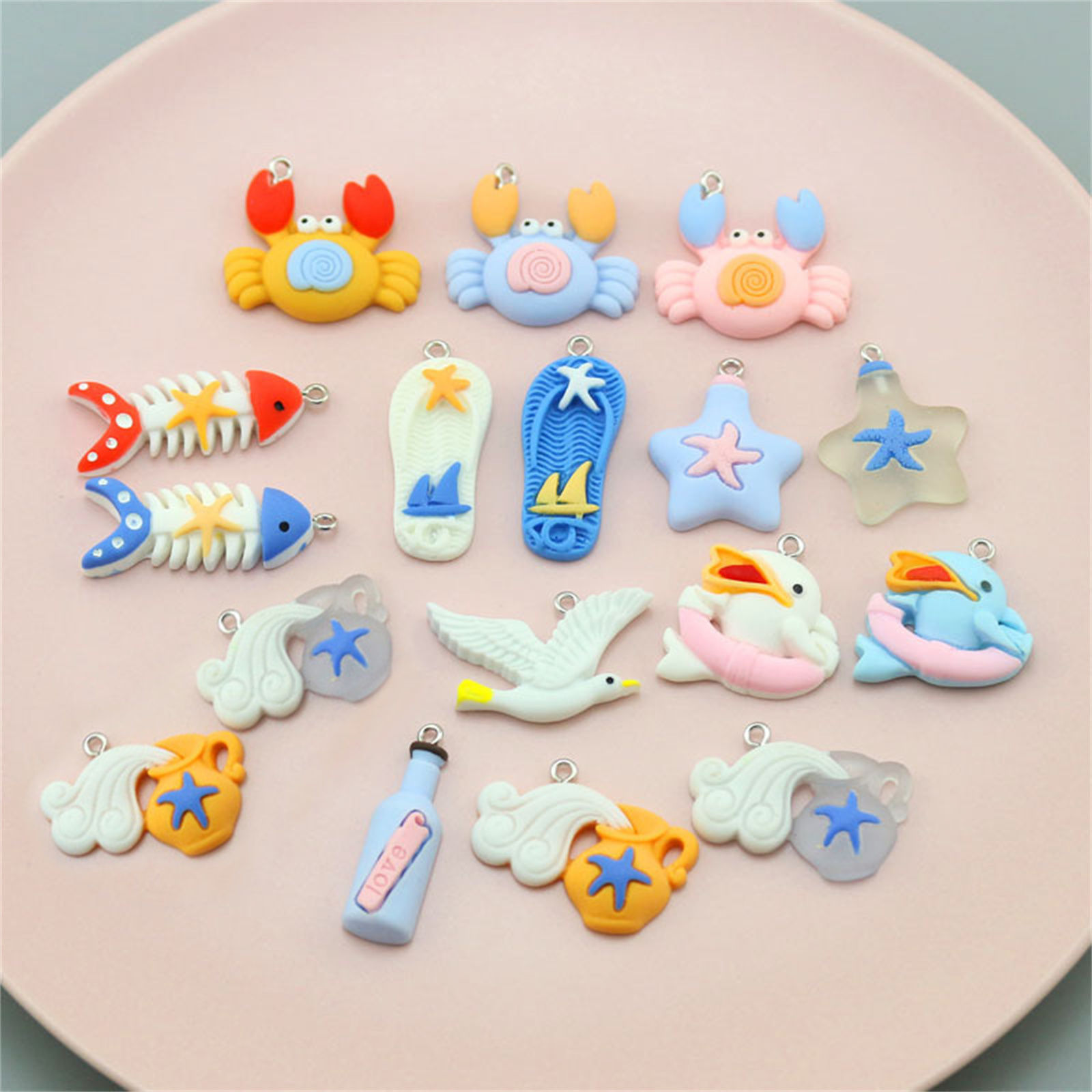 Picture of Resin Ocean Jewelry Charms Silver Tone