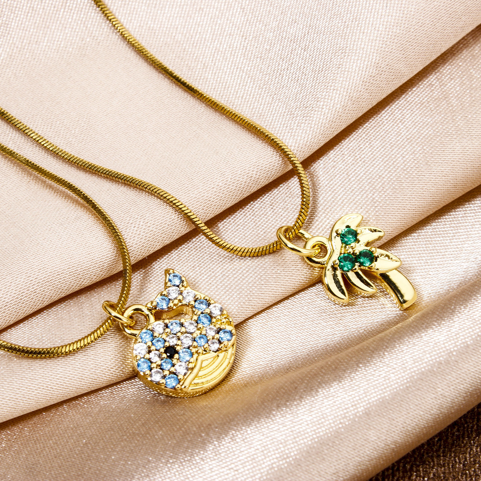 Picture of Eco-friendly Brass Charms 18K Real Gold Plated Fruit Tree Micro Pave