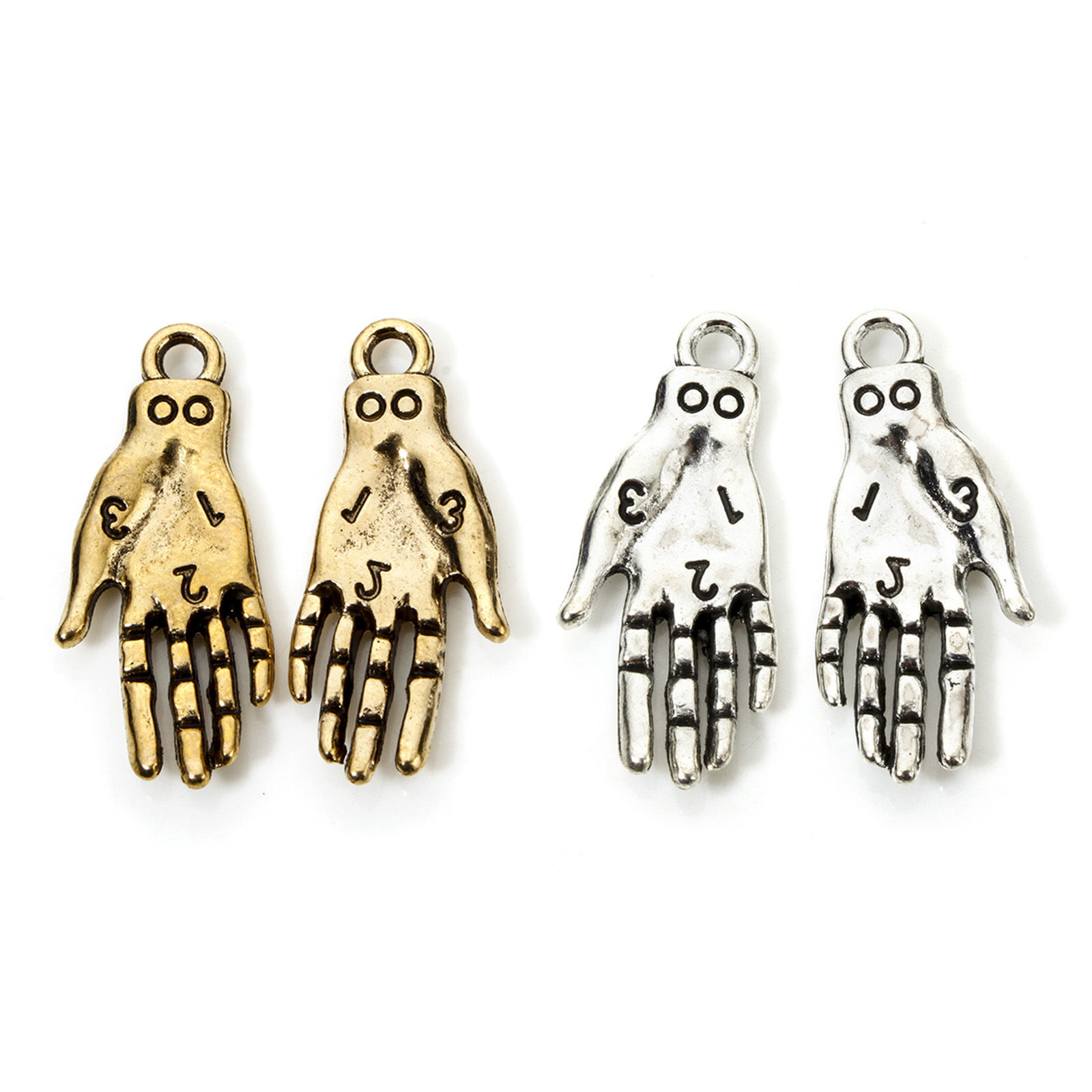 Picture of Zinc Based Alloy Pendants Hand 3D 3cm x 1.3cm