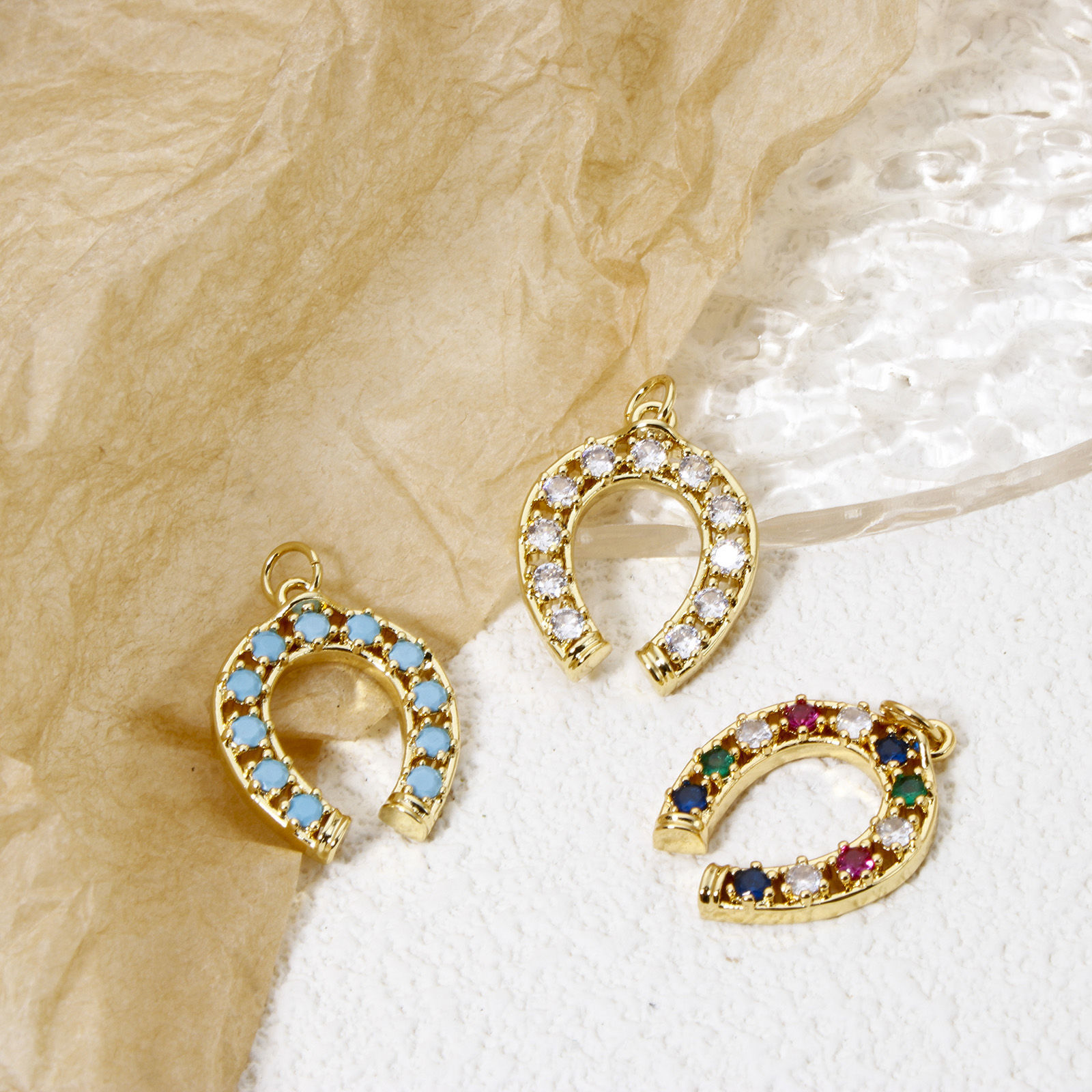 Picture of Brass West Cowboy Charmes 18K Gold Plated Luck Horseshoe 26mm x 18mm