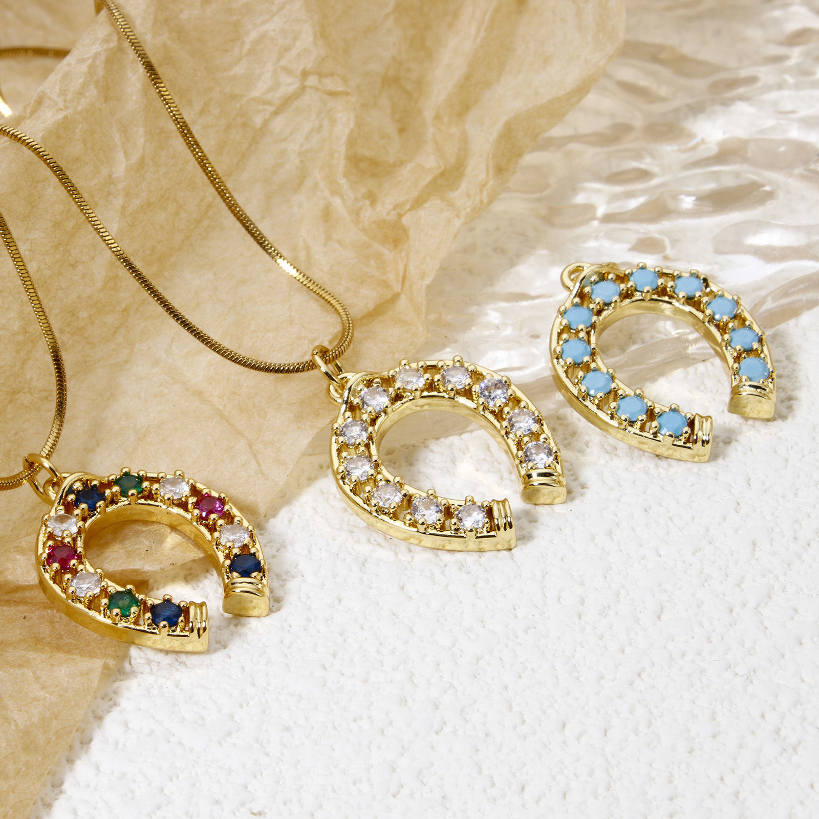 Picture of Brass West Cowboy Charmes 18K Gold Plated Luck Horseshoe 26mm x 18mm