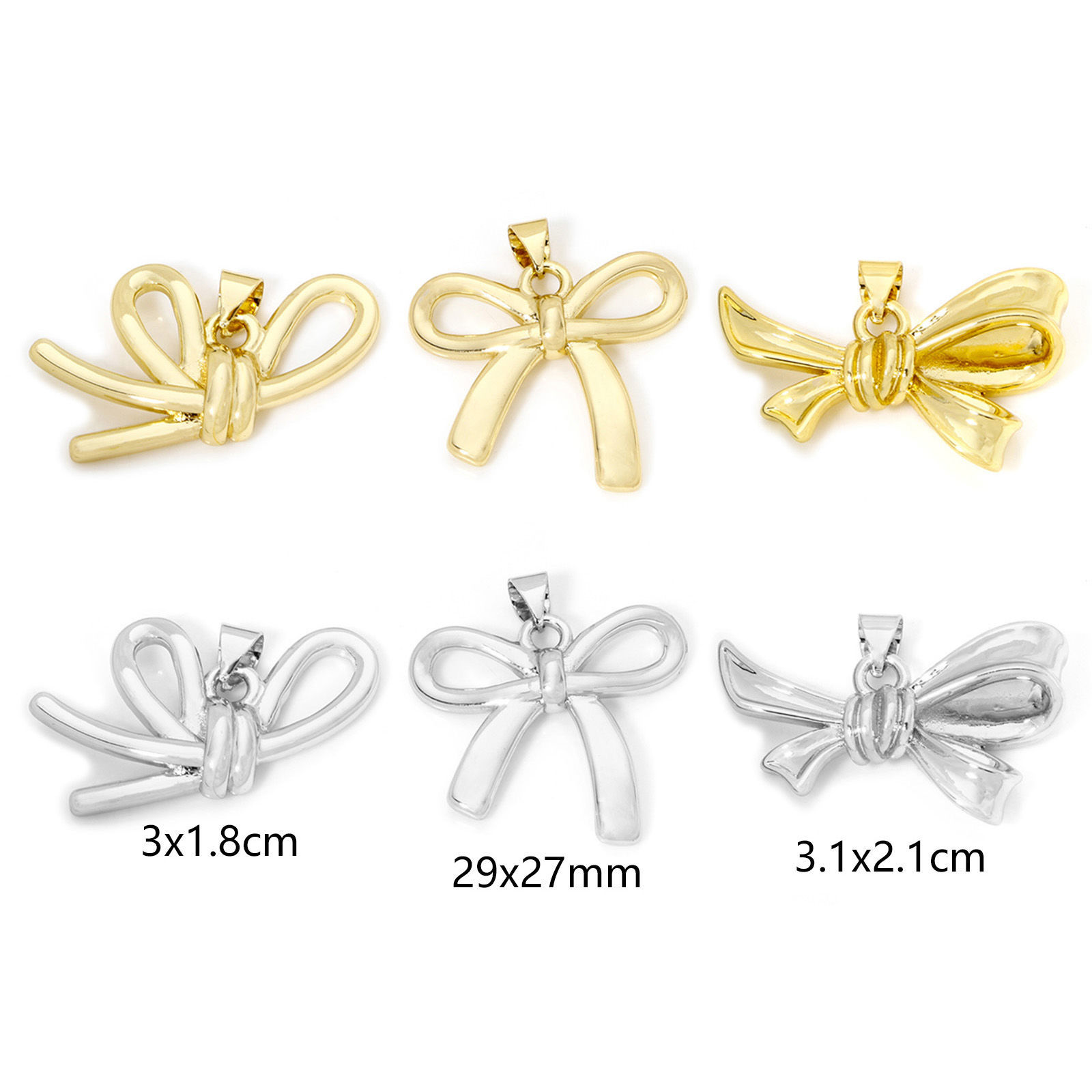 Picture of Eco-friendly Brass Clothes Pendants Real Gold Plated Bowknot