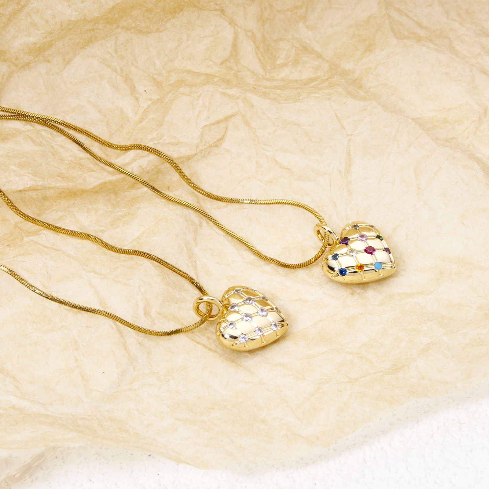 Imagen de 1 Unidad Latón día de San Valentín Colgantes Corazón Chapado en Oro de 18K Textura 17mm x 14mm