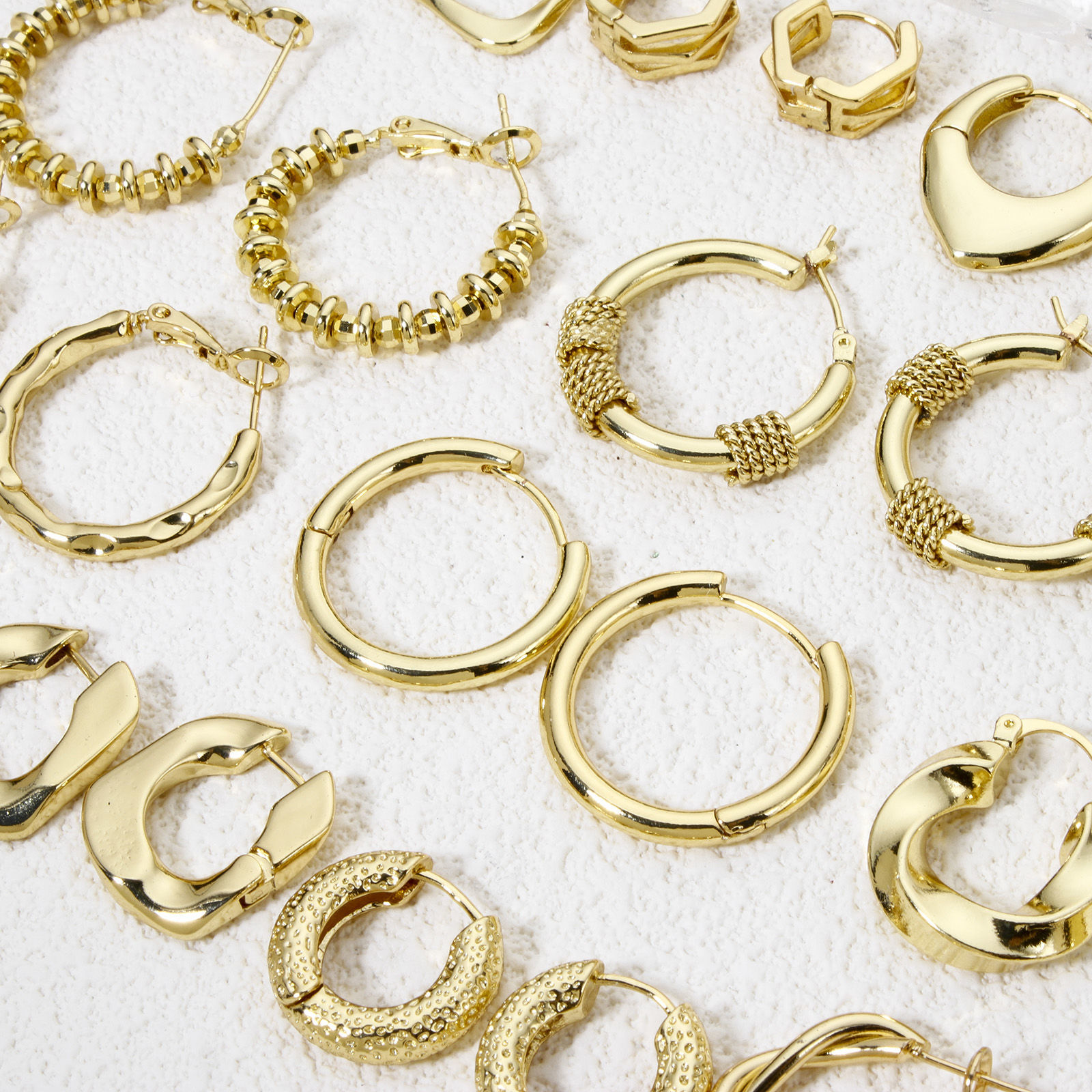 Bild von Umweltfreundlich Minimalistisch Stilvoll 18K Echtgold plattiert Messing Hoop Ohrringe Für Frauen