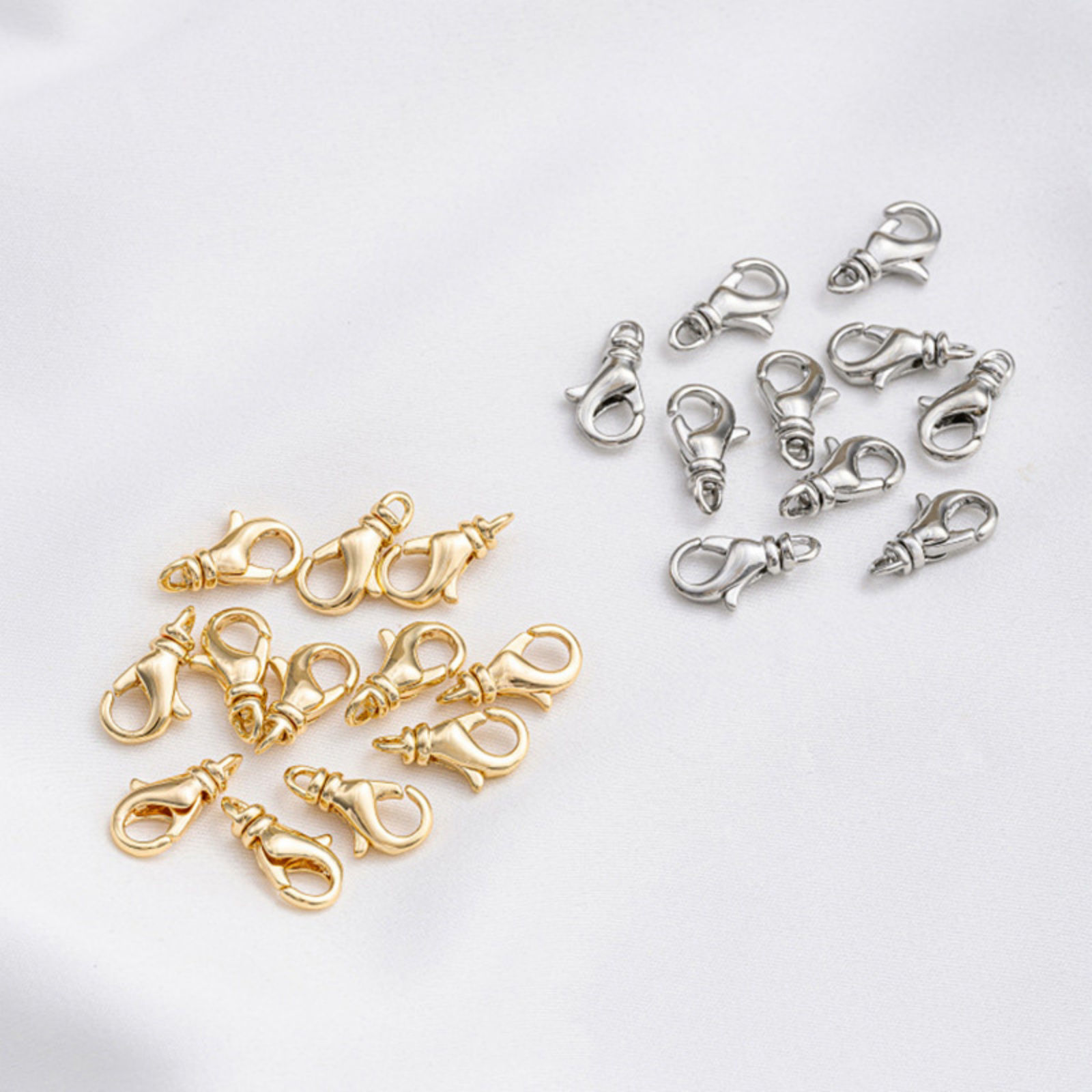 Picture of Eco-friendly Brass Lobster Clasp Findings Real Gold Plated Rotatable