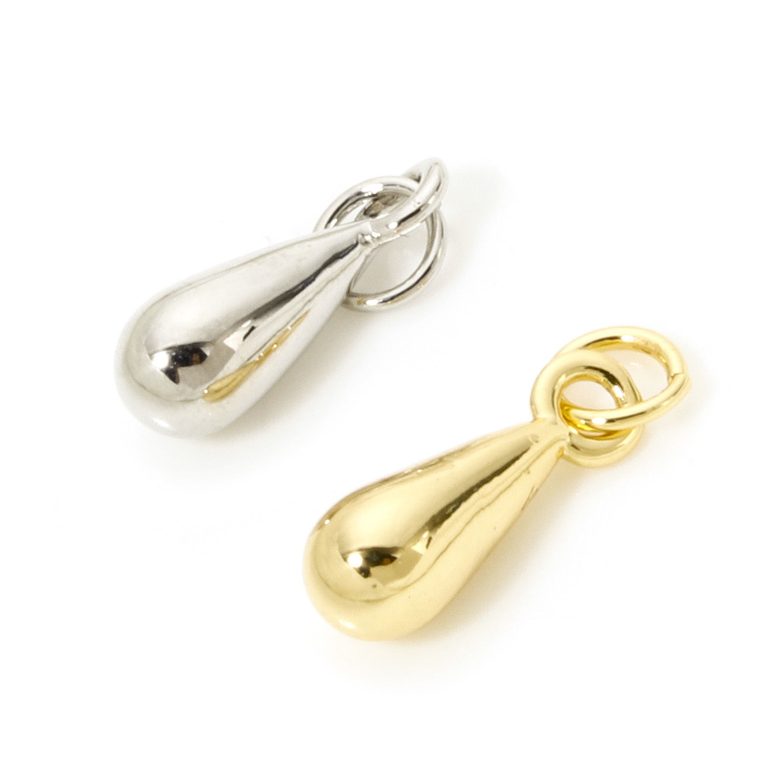 Imagen de 2 Unidades Latón Colgantes Gota Multicolor 3D 14mm x 4mm