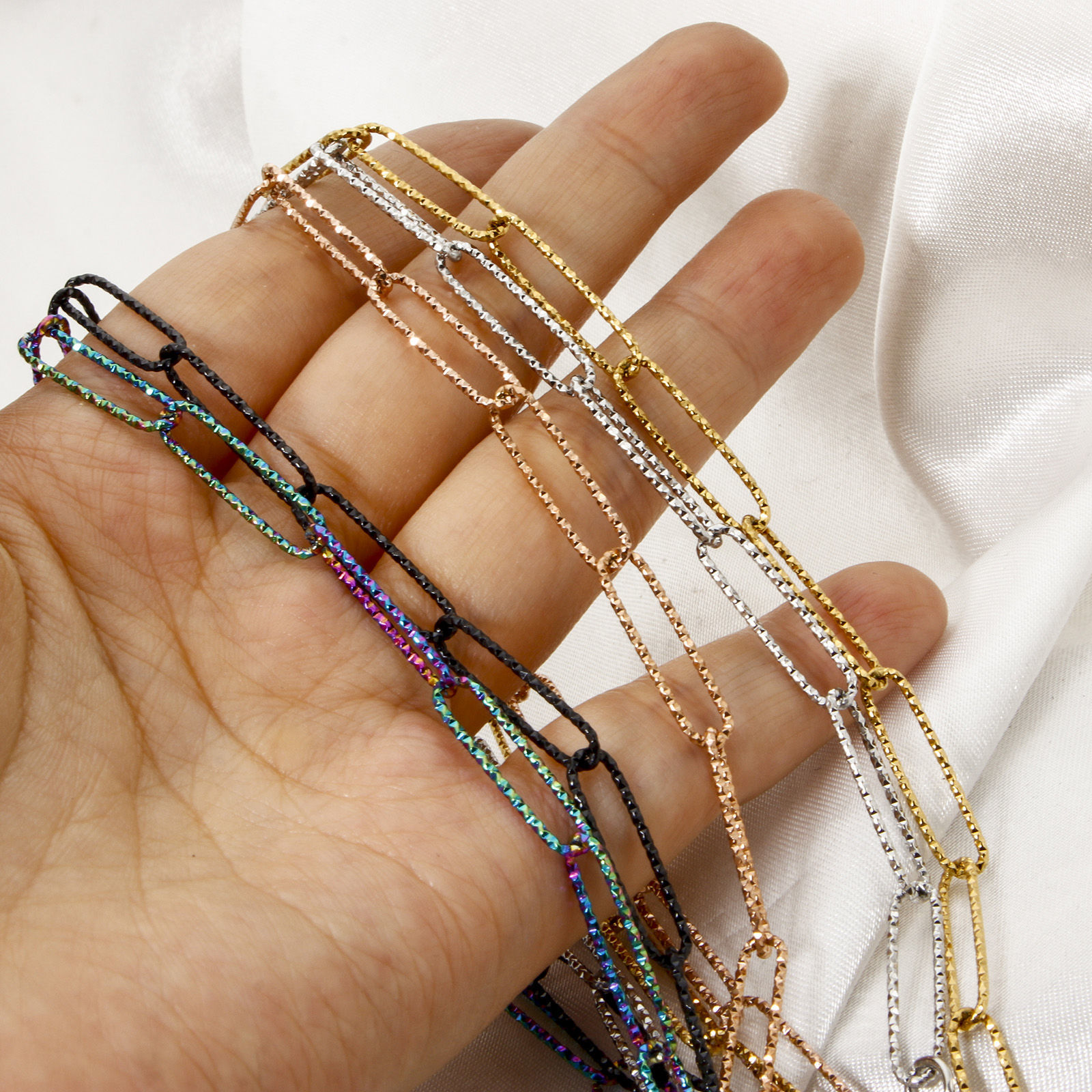 Immagine di 1 Pz 304 Acciaio Inossidabile Catena a Graffetta Collana Con Aragosta Fermagli Fibbia e Catena di Estensione 40cm Lunghezza, Dimensione della Catena 5mm