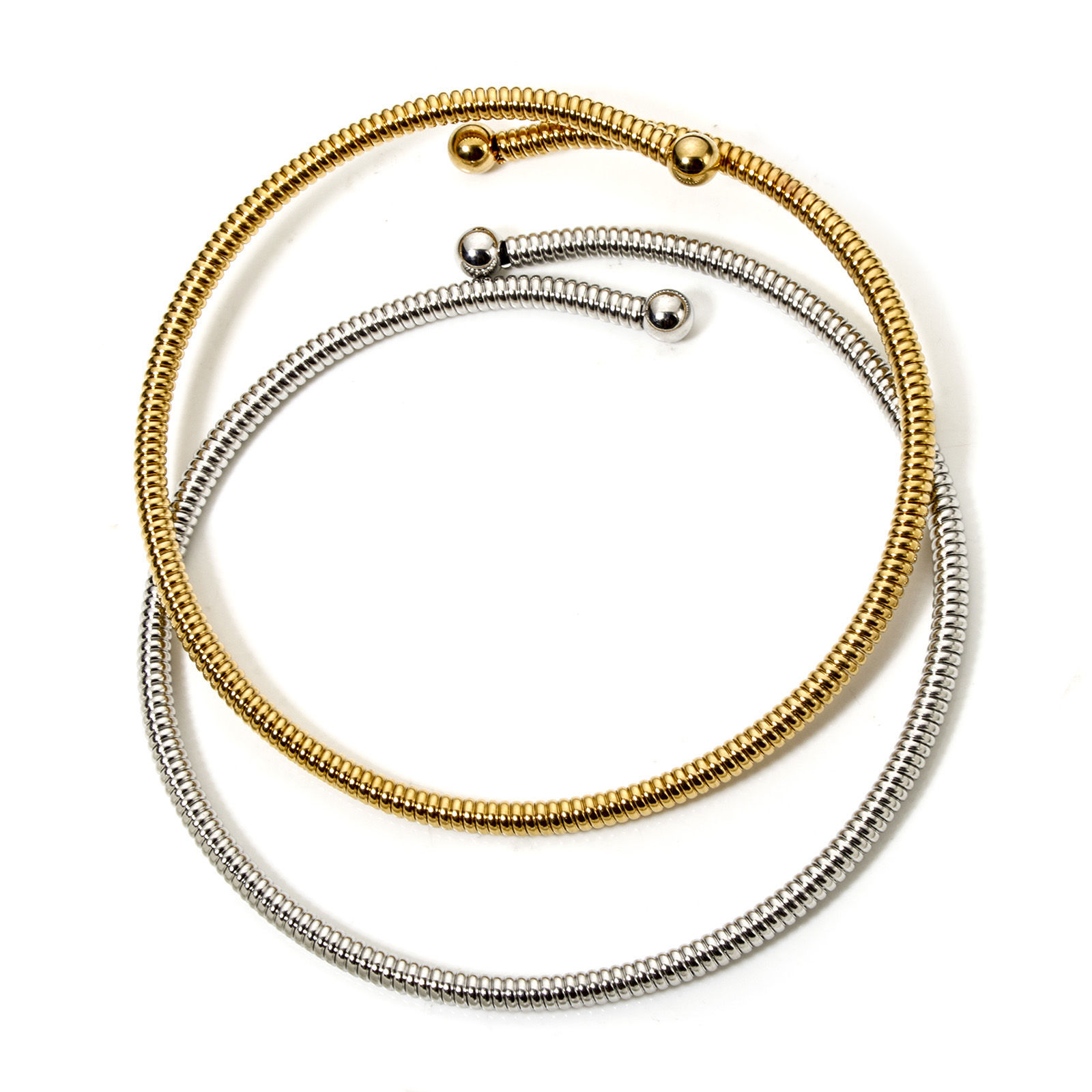 Imagen de 1 Unidad 304 Acero Inoxidable Collares Círculo Espiras 51cm longitud