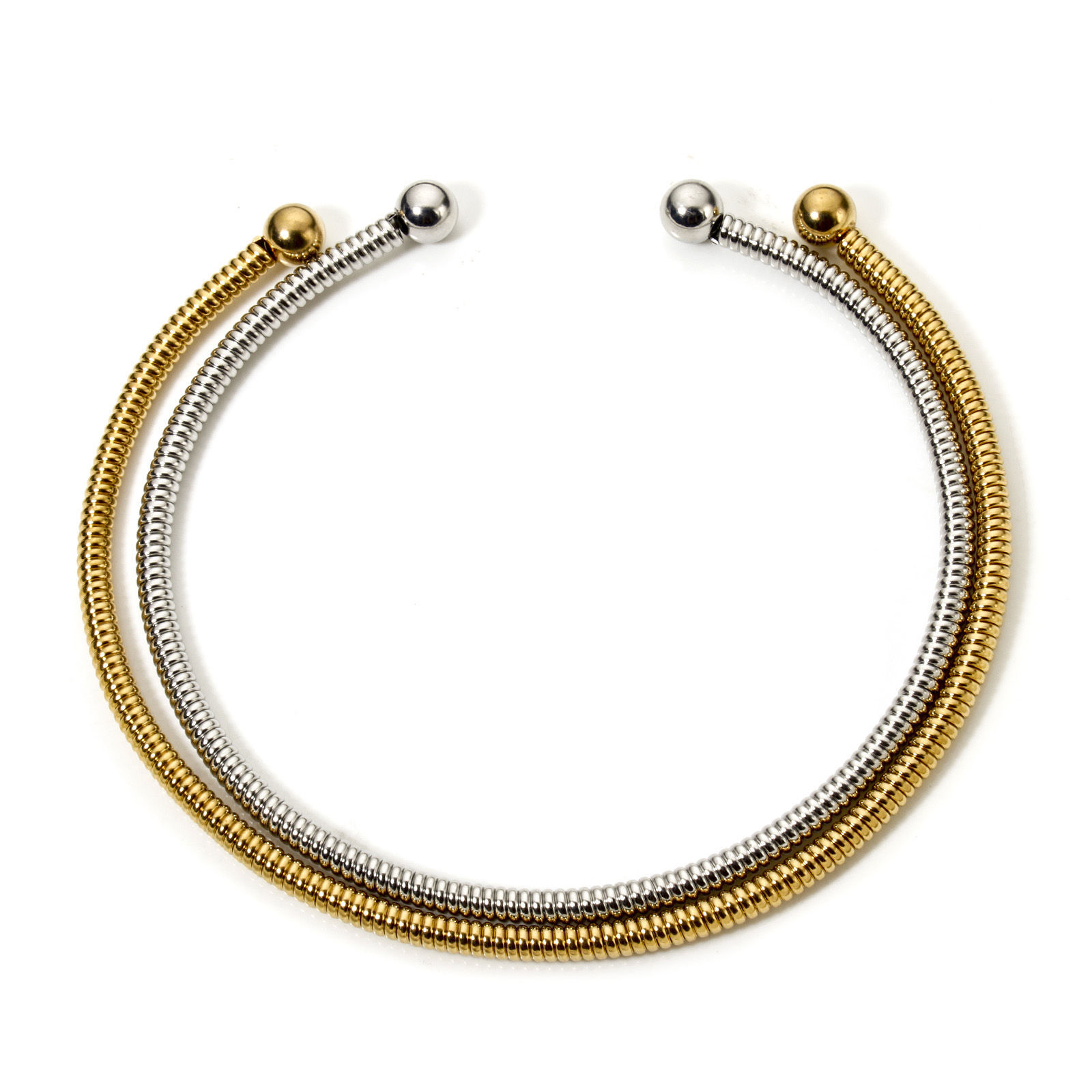 Imagen de 1 Unidad 304 Acero Inoxidable Collares Círculo Espiras 42cm longitud