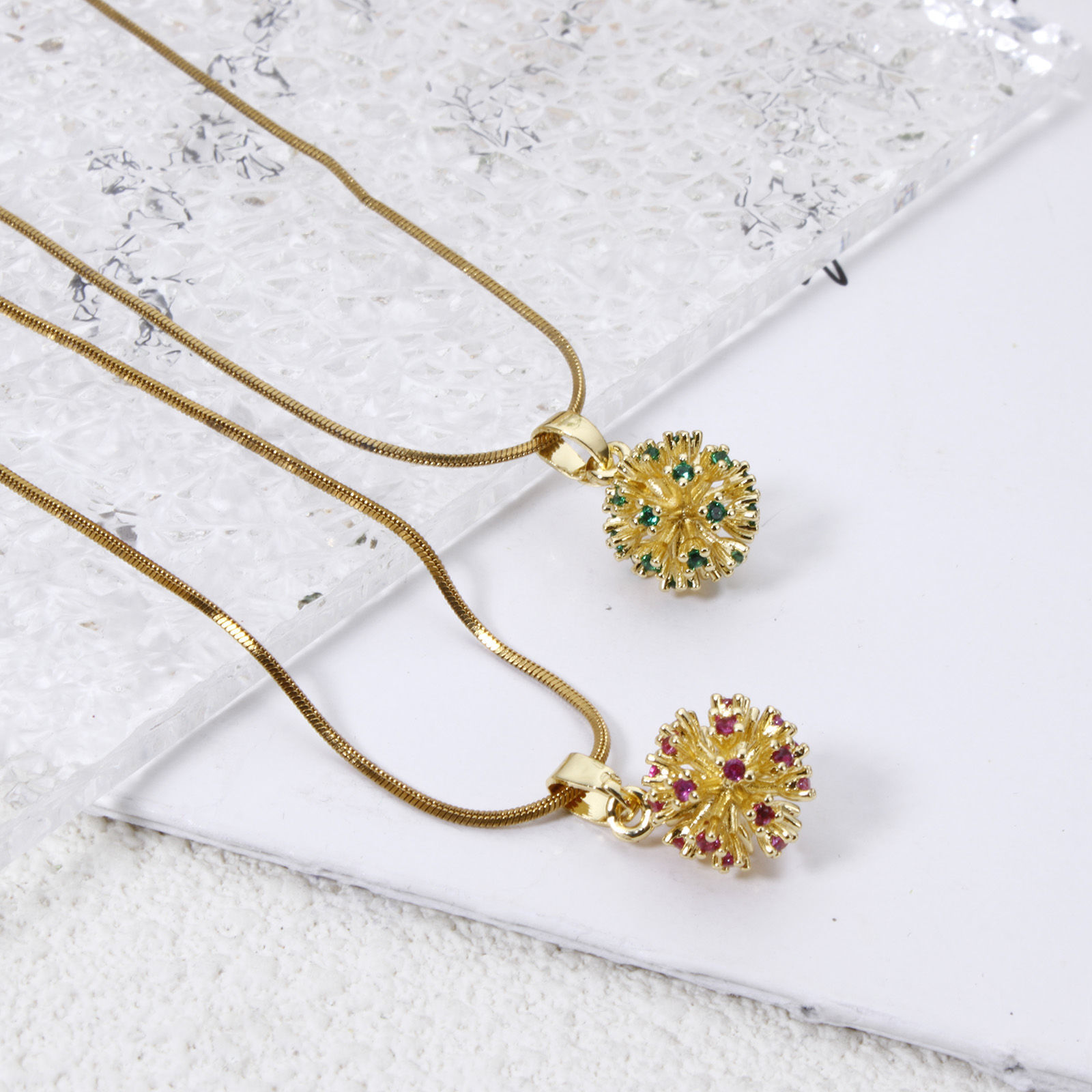 Immagine di 2 Pz Ecologico Ottone Ciondoli Pendenti Fuochi d'Artificio 18K Vero Oro Placcato 3D 18mm x 11mm