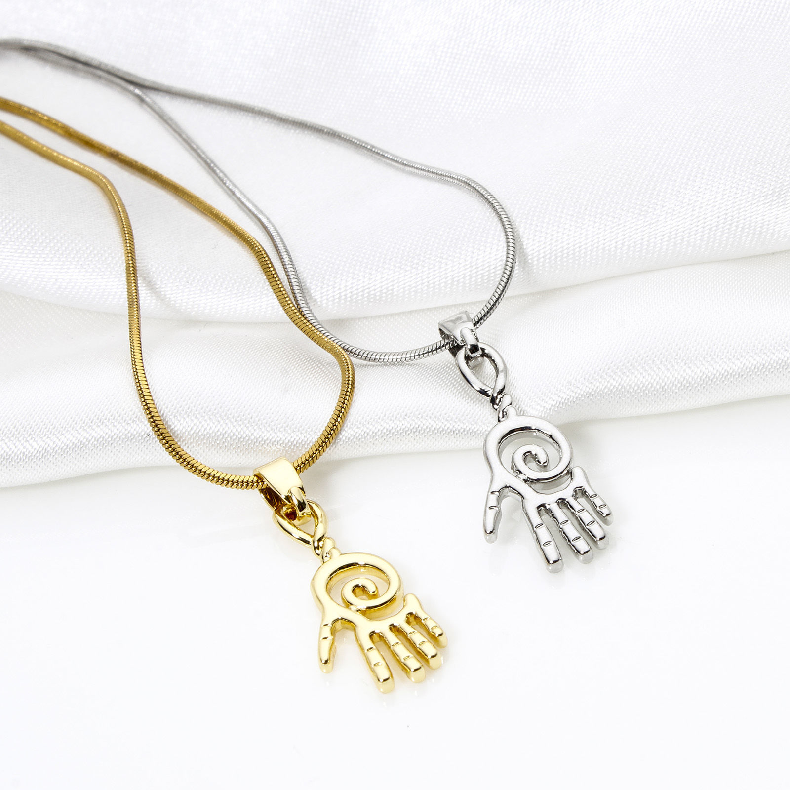 Picture of Brass Charm Pendant Multicolor Hand Hollow 26mm x 9mm