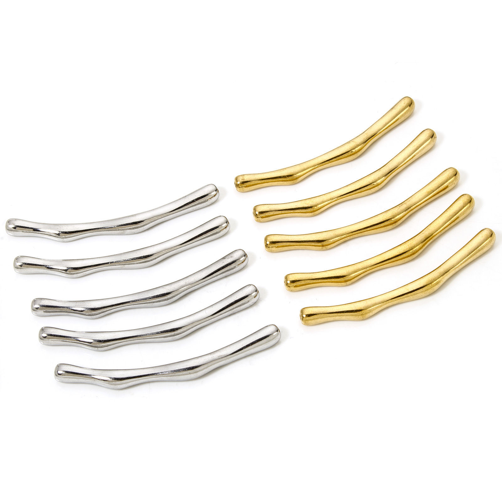 Imagen de 1 Unidad Respetuoso del Medio Ambiente 304 Acero Inoxidable Cuentas Para Hacer Joyas De Bricolaje Tubo Curvado Multicolor 6.6cm x 0.6cm, Agujero: Aprox 1.8mm