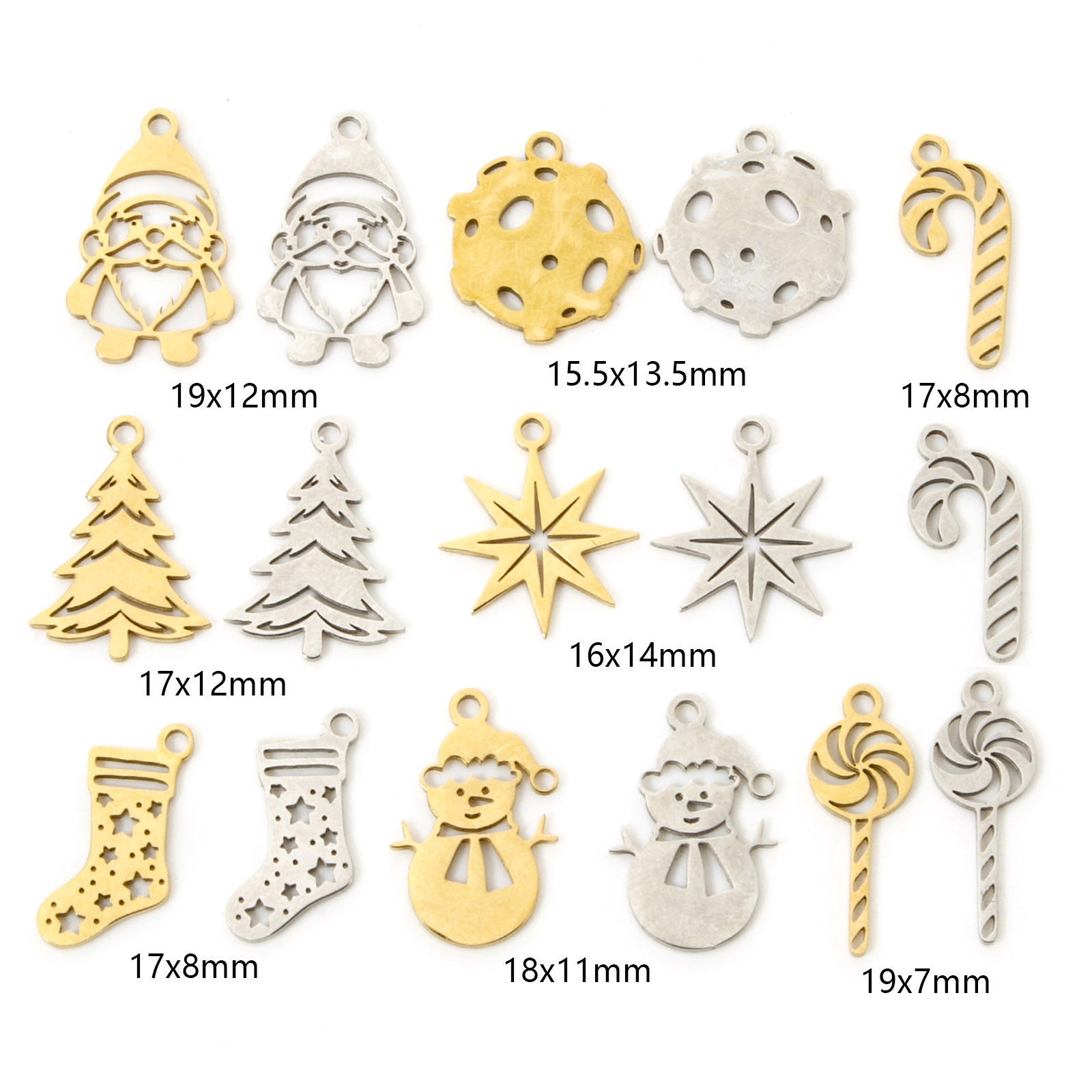 Picture of 304 Stainless Steel Christmas Charms Hollow