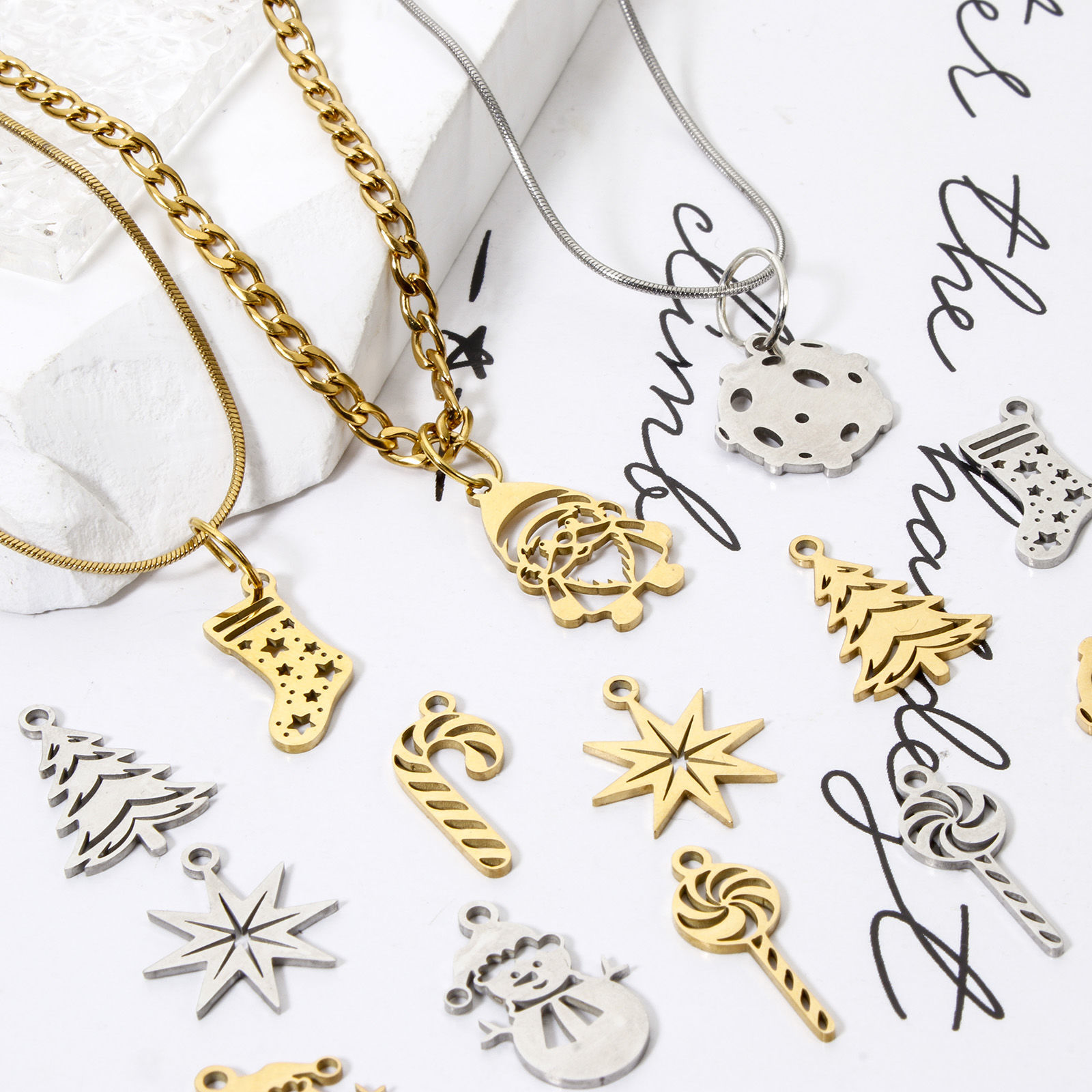 Picture of 304 Stainless Steel Christmas Charms Hollow