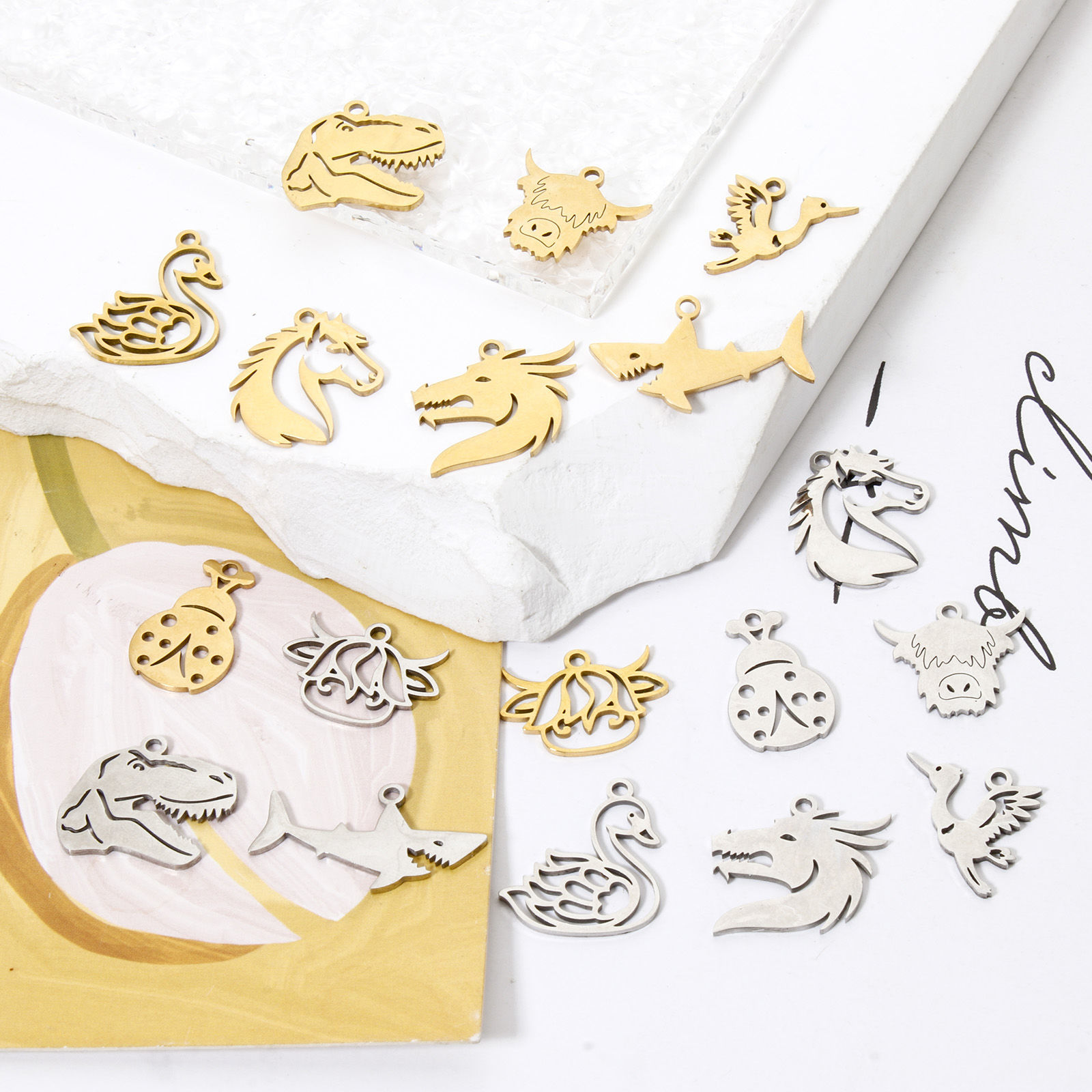 Bild von 304 Edelstahl Charms Tier Insekt Hohl