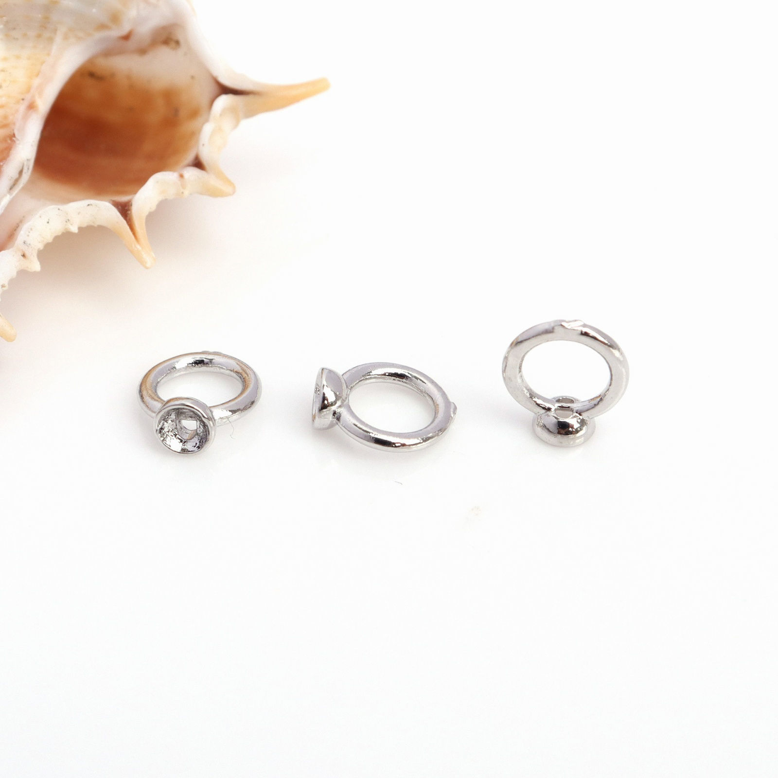 Picture of Eco-friendly Brass Bead Tip End Caps With Hole For Threading Necklace Bracelet Jewelry Making Round Multicolor 7.2mm