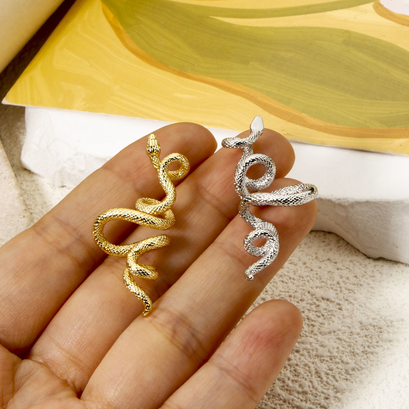 Picture of Brass Pendants Multicolor Snake Animal 3D 3.9cm x 1.7cm