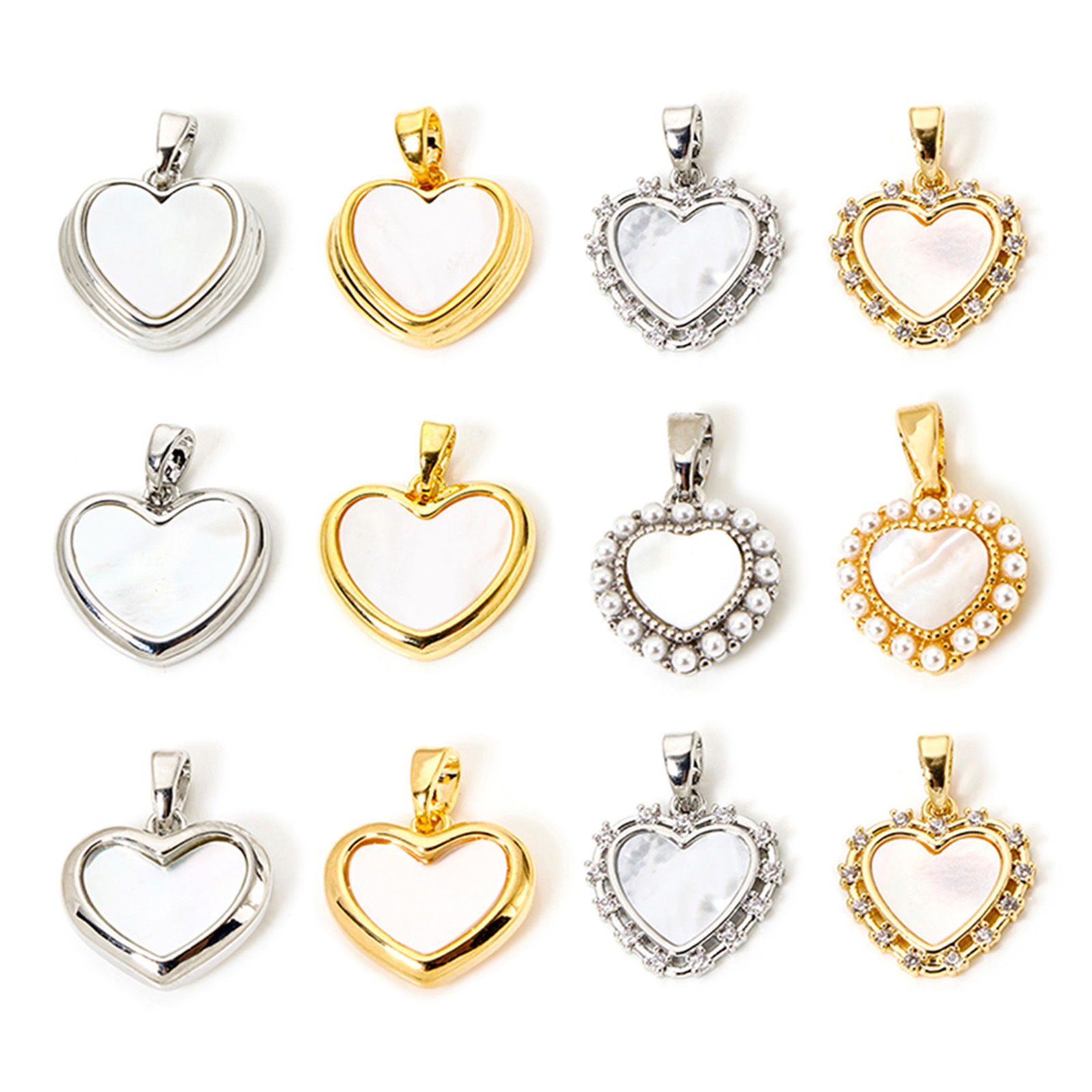 Image de 2 Pcs Pendentif Breloque La Saint Valentin Cœur Multicolore
