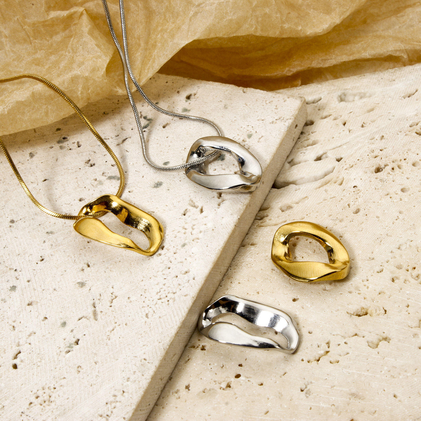 Bild von 304 Edelstahl Steckverbinder Charms Anhänger Geometrie