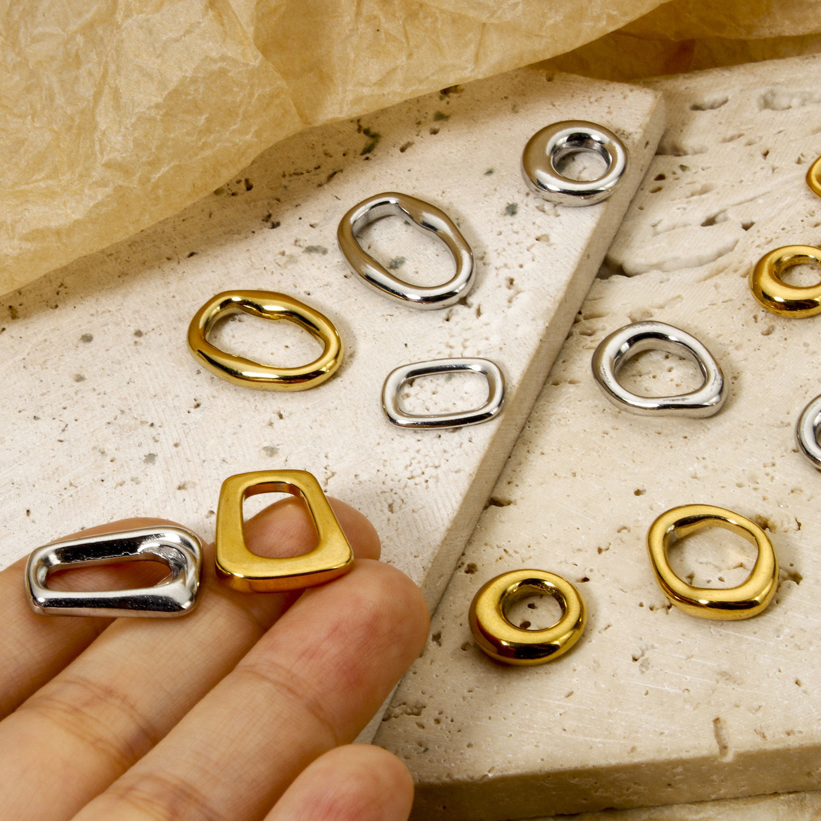 Picture of 304 Stainless Steel Connectors Charms Pendants Geometric