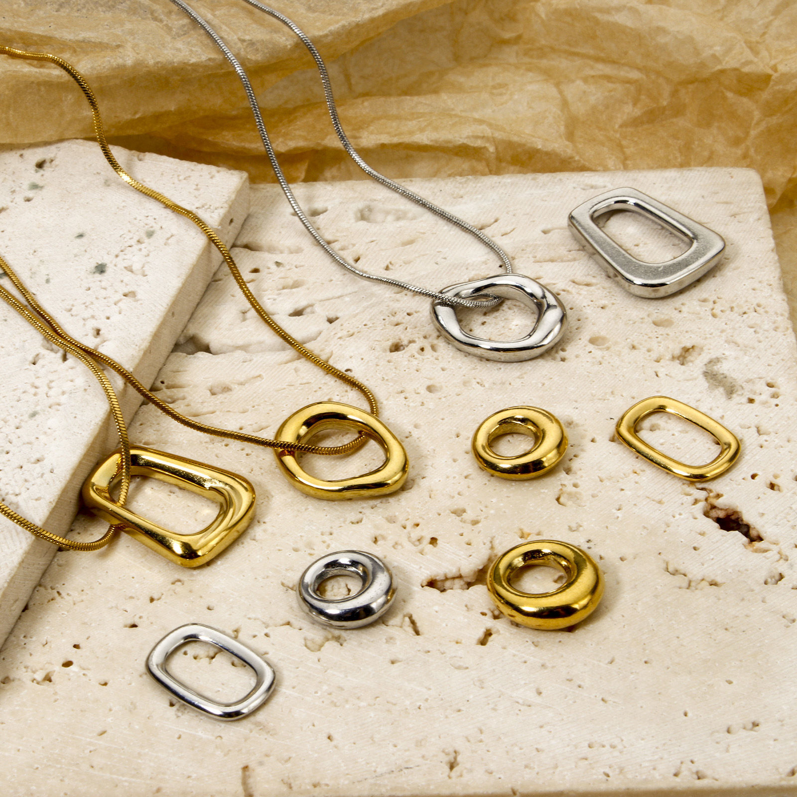 Picture of 304 Stainless Steel Connectors Charms Pendants Geometric