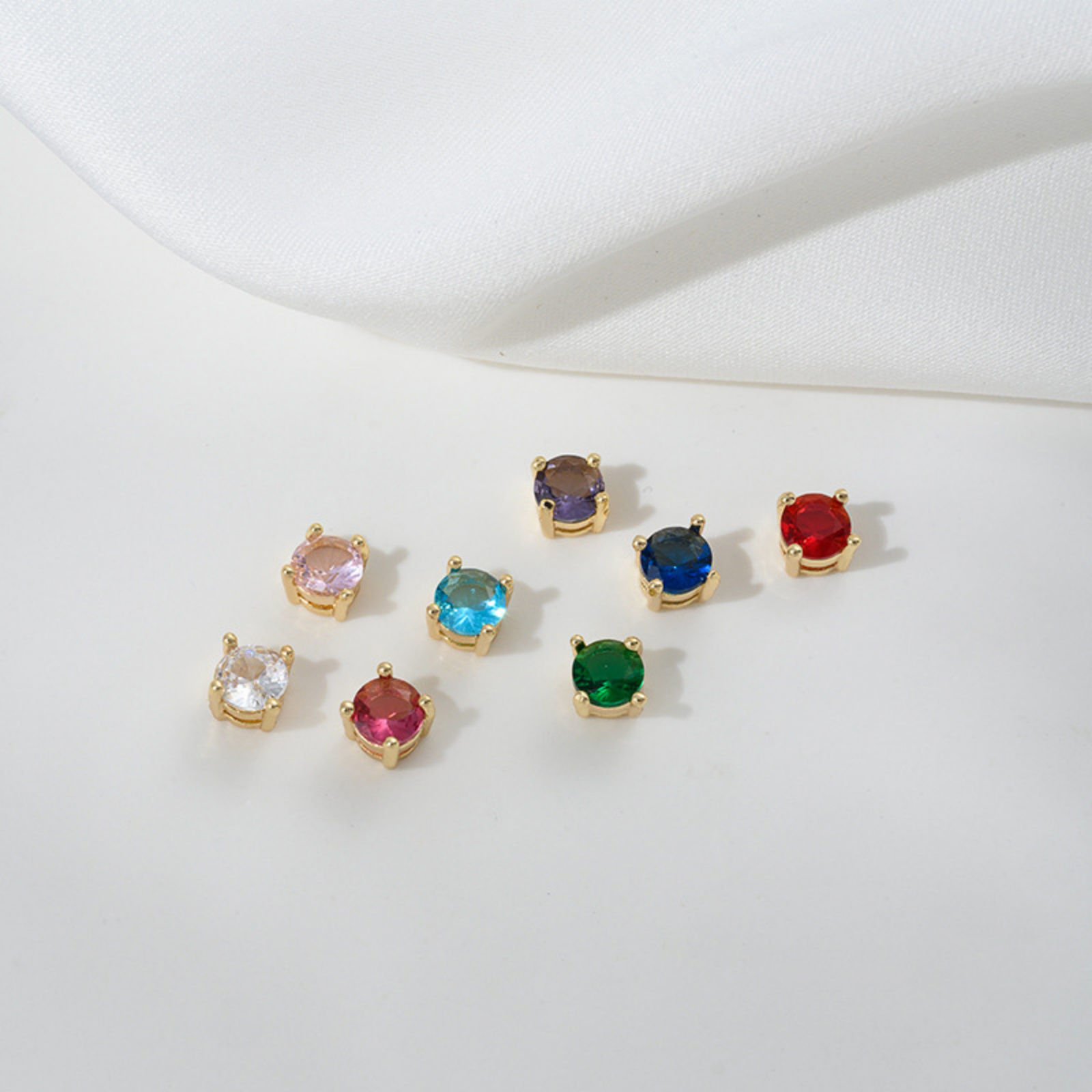 Picture of Eco-friendly Brass Beads For DIY Jewelry Making 14K Real Gold Plated Square About 4.8mm x 4mm