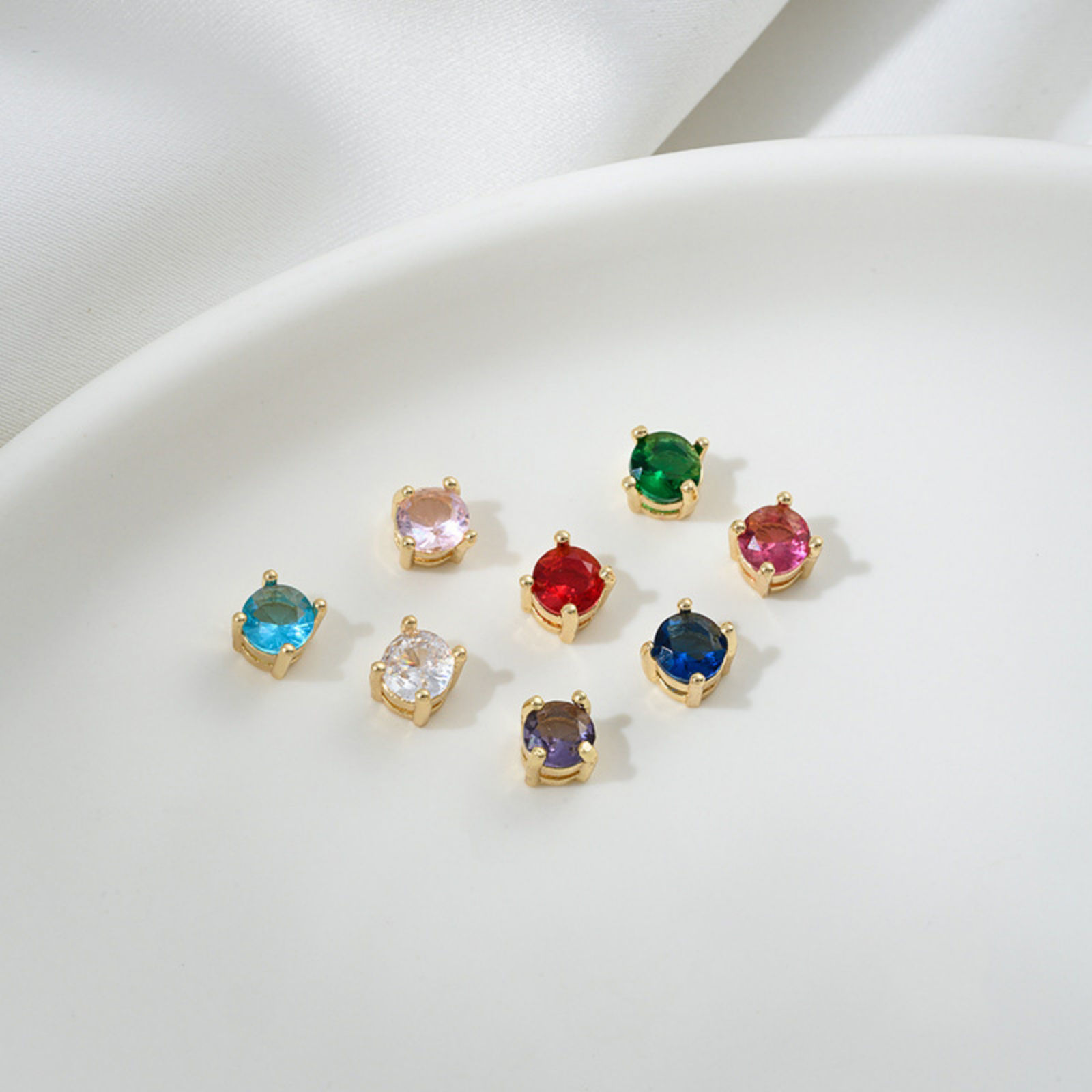Picture of Eco-friendly Brass Beads For DIY Jewelry Making 14K Real Gold Plated Square About 4.8mm x 4mm