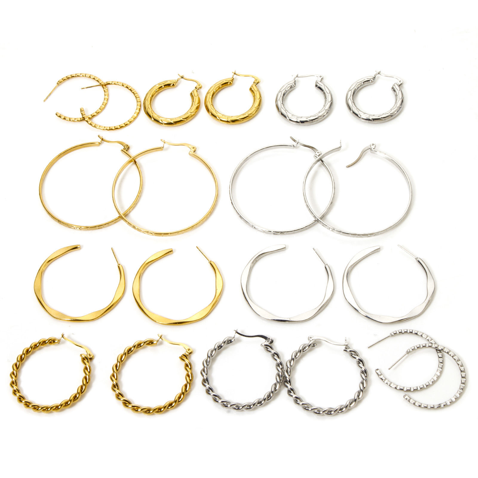 Picture of Exquisite Simple Silver Tone 304 Stainless Steel Hoop Earrings For Women