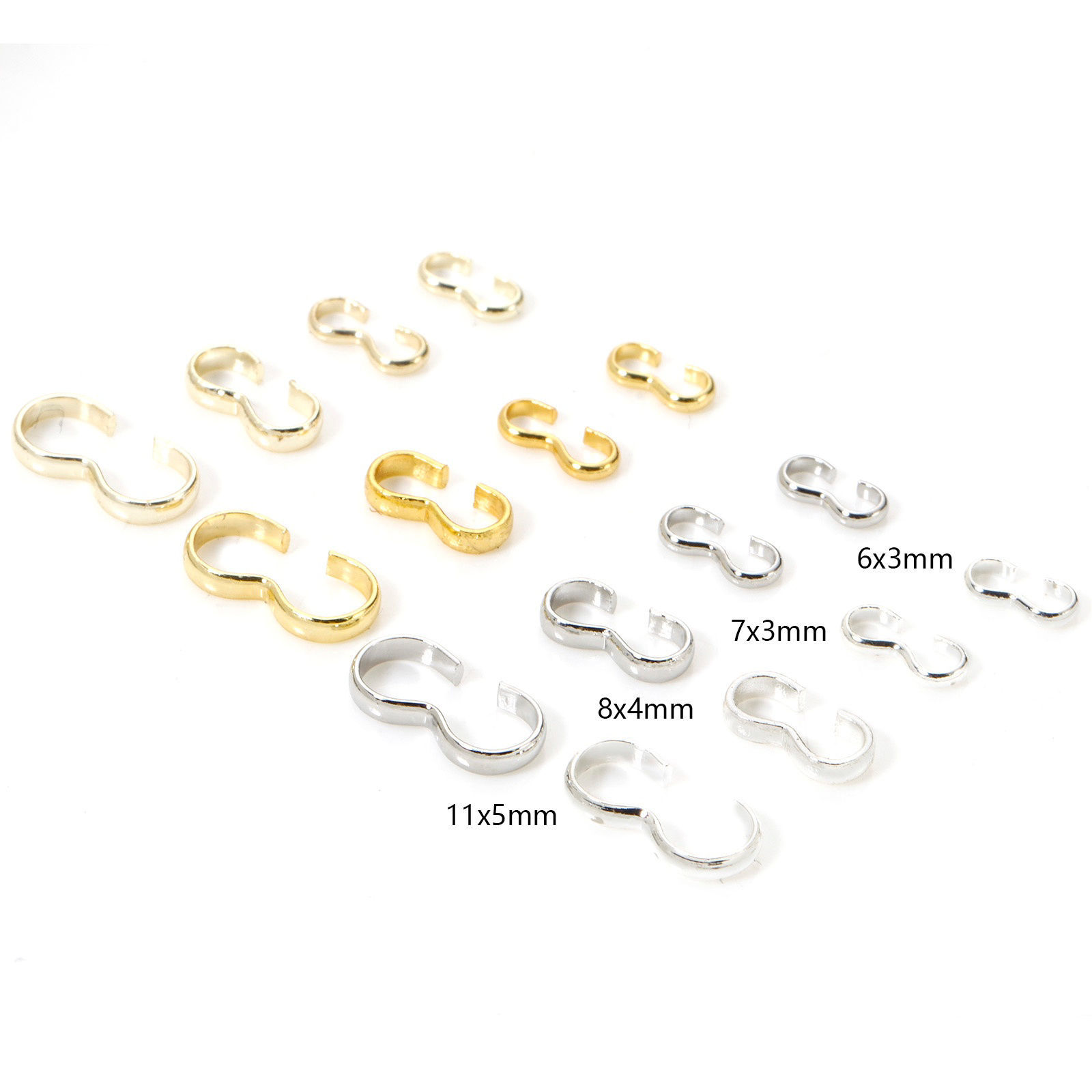 Picture of Eco-friendly Brass Connectors Clasp For DIY Jewelry Making 3-shaped Real Gold Plated