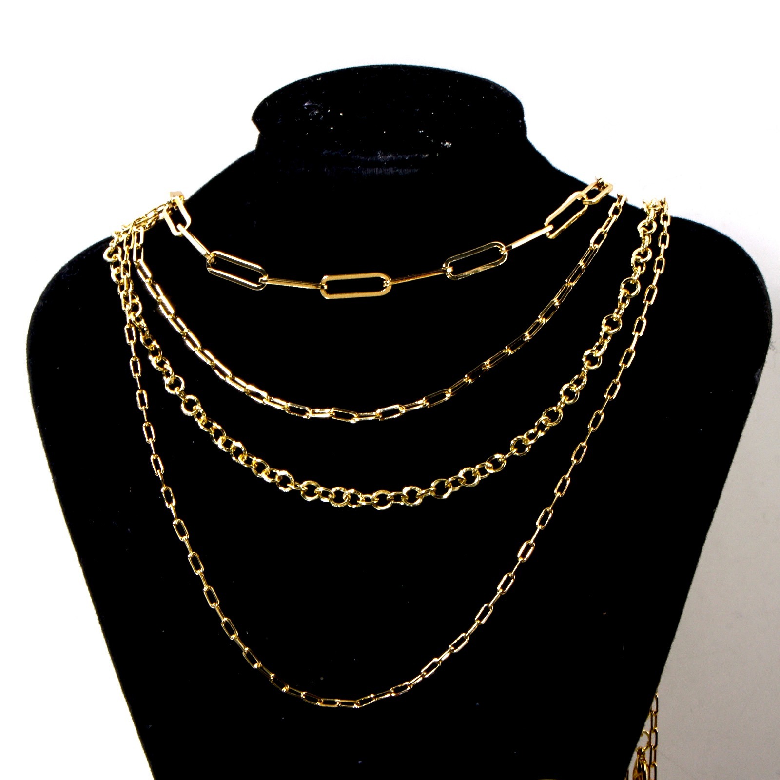 Imagen de 1 Unidad Respetuoso del Medio Ambiente Latón Catena di Fermagli Collares 18K Oro Real Chapado