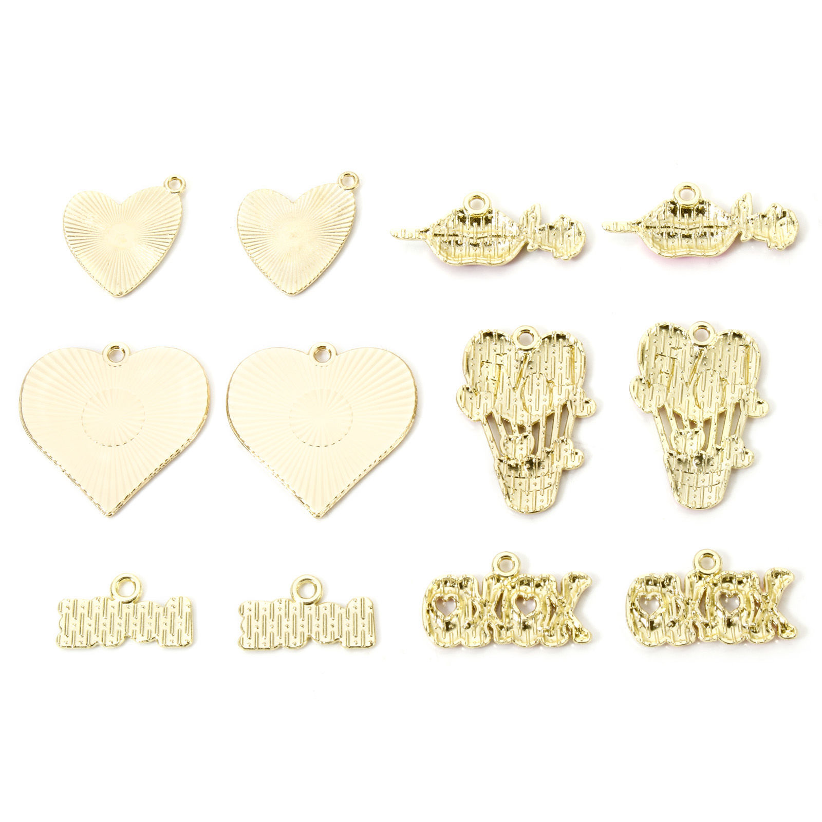 Изображение 20 ШТ Цинковый Сплав День святого Валентина Подвески Позолоченный Разноцветный С Эмалью