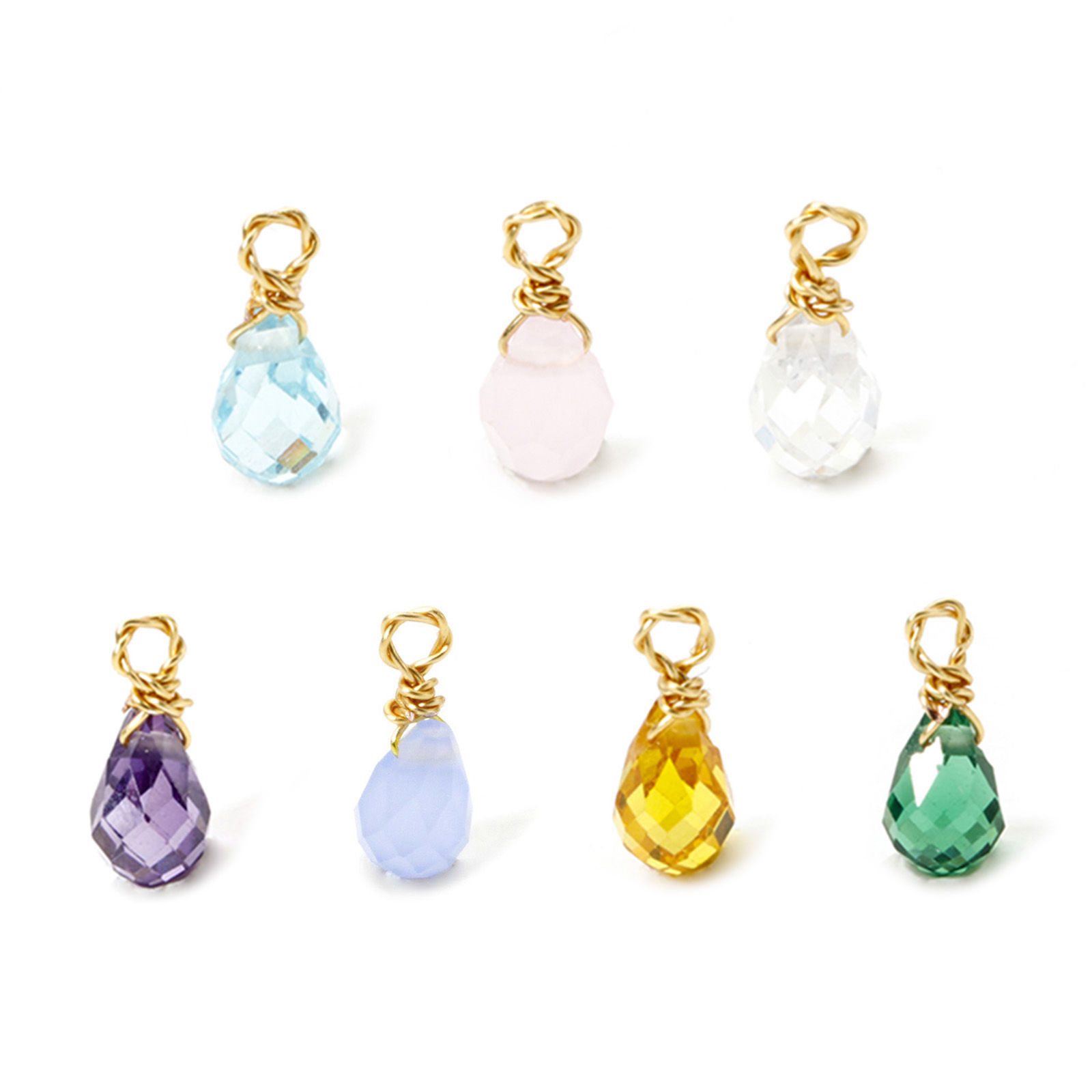 Bild von Umweltfreundliche PVD-Vakuumbeschichtung 304 Edelstahl Mini Charms Tropfen Vergoldet Facettiert 10mm x 4mm