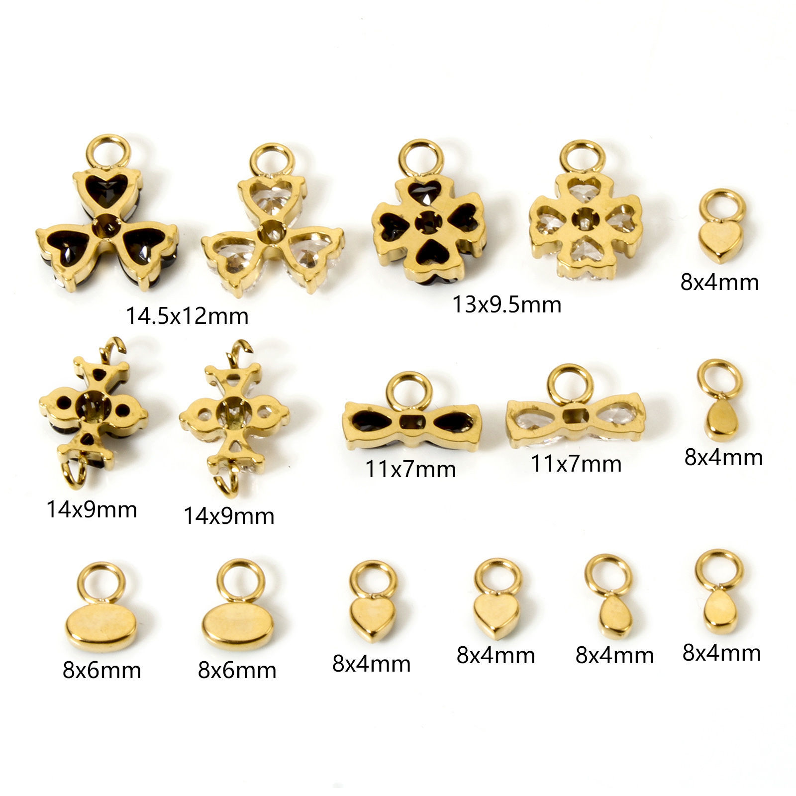 Picture of Eco-friendly PVD Vacuum Plating 304 Stainless Steel Charms 14K Real Gold Plated