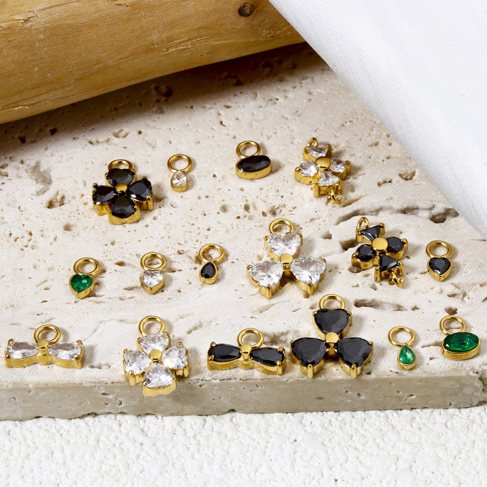 Picture of Eco-friendly PVD Vacuum Plating 304 Stainless Steel Charms 14K Real Gold Plated