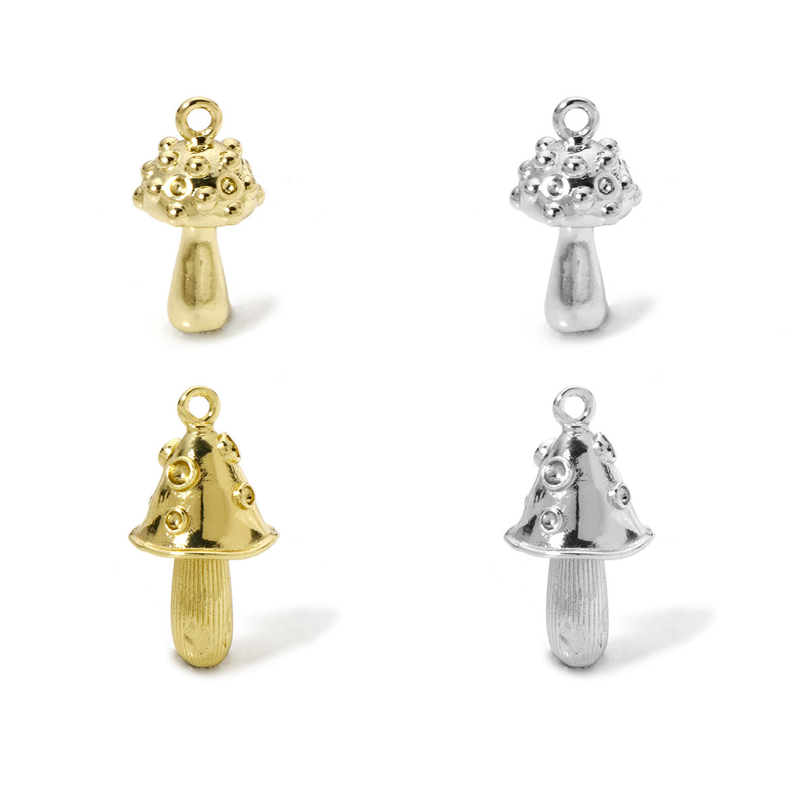 Изображение 2 ШТ Латунь Коллекция Флоры Подвески Гриб Трехмерный