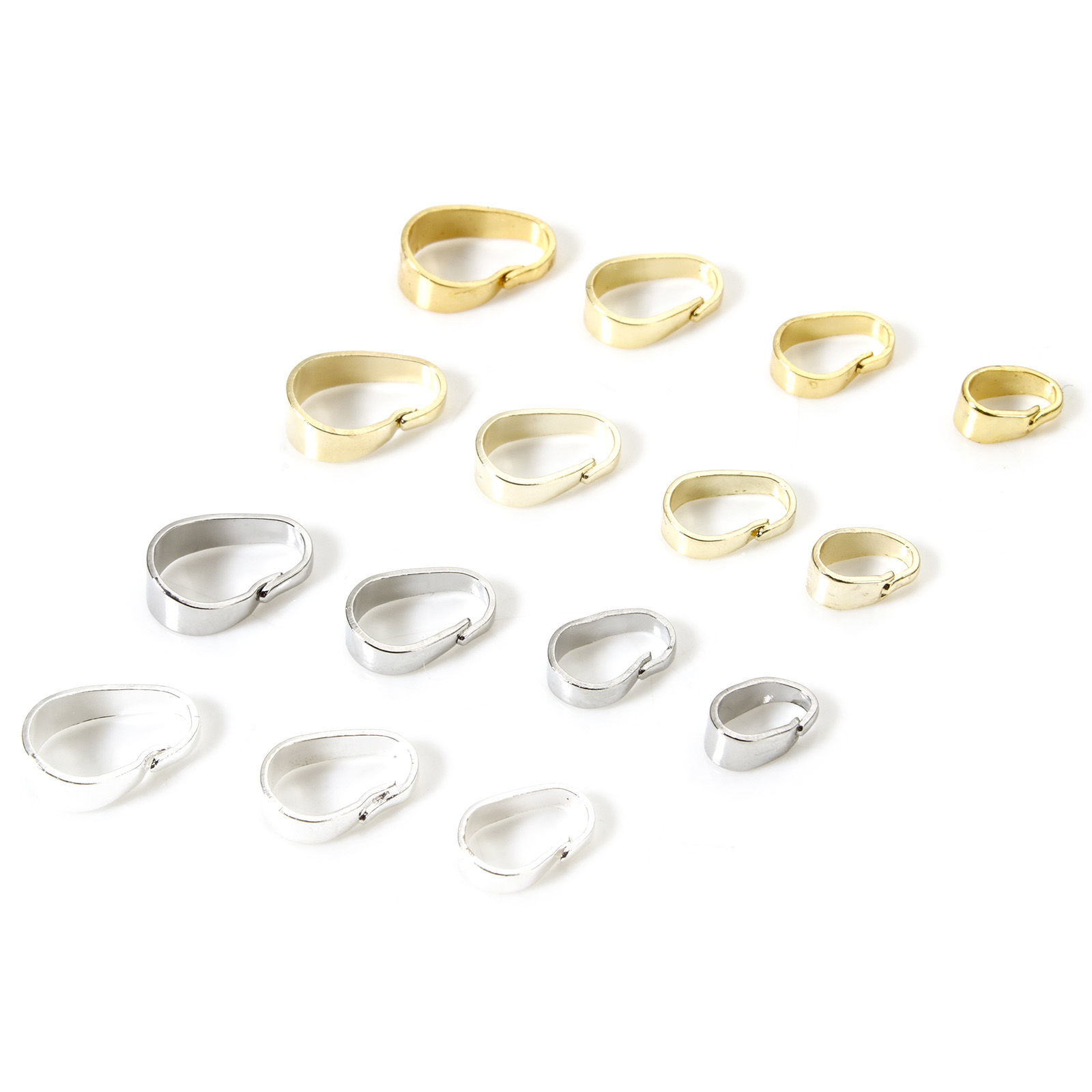 Picture of Eco-friendly Brass Pendant Pinch Bails Clasps Real Gold Plated