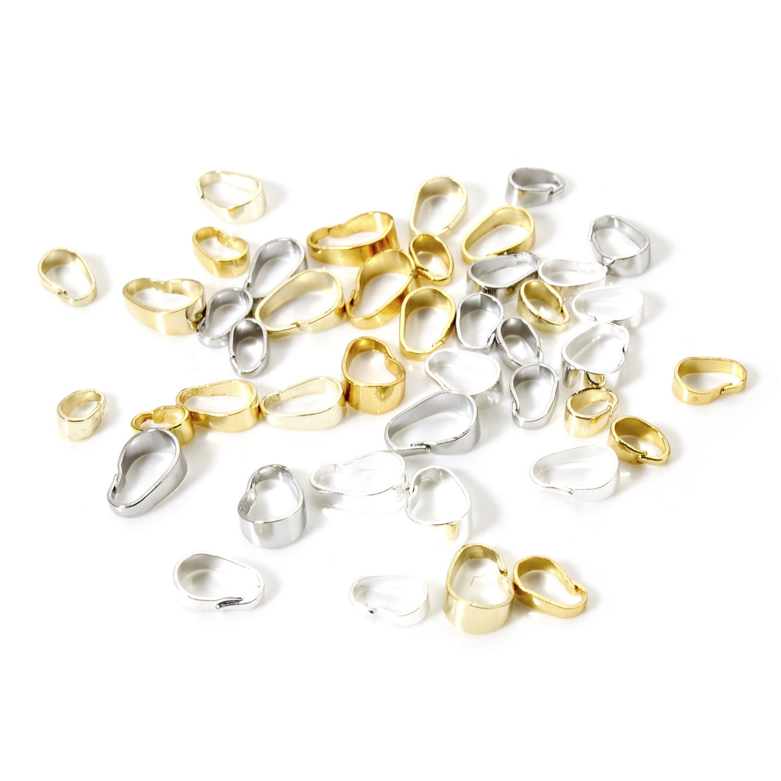 Picture of Eco-friendly Brass Pendant Pinch Bails Clasps Real Gold Plated