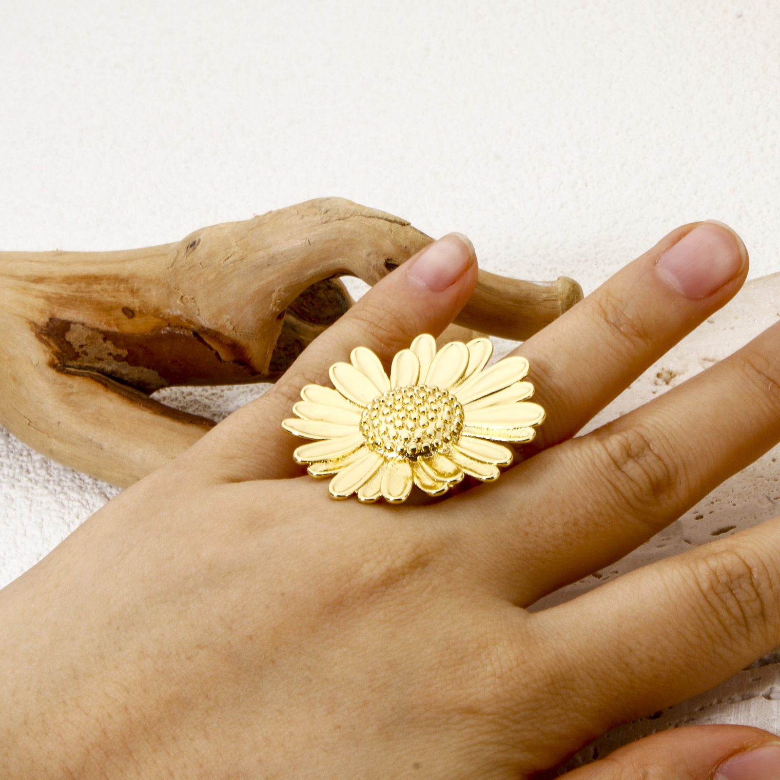 Изображение 1 ШТ Экологичный Стильный 18K настоящее золото с покрытием Латунь Открытый Кольца Для женщин День Святого Валентина