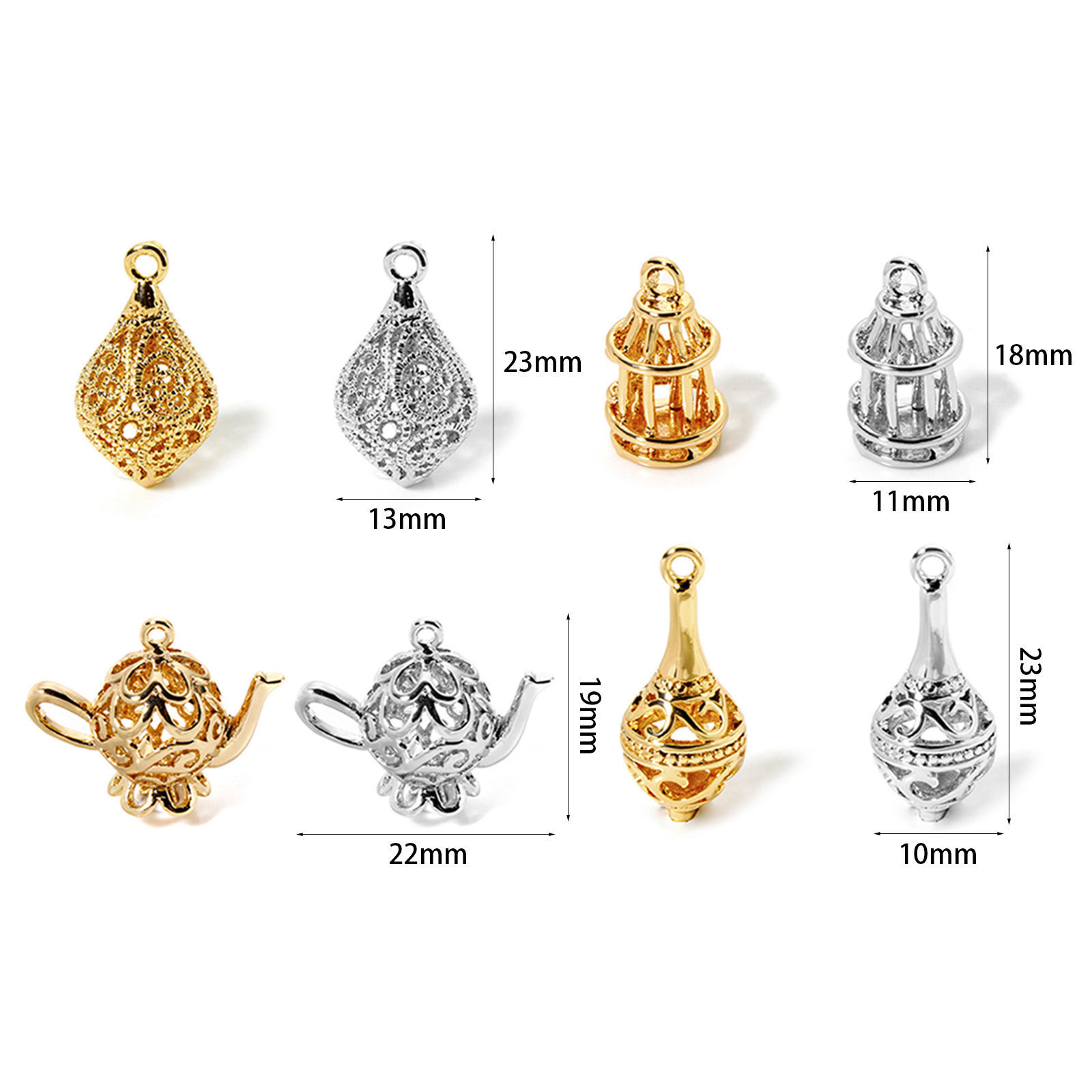 Picture of Eco-friendly Brass Charms Real Gold Plated 3D