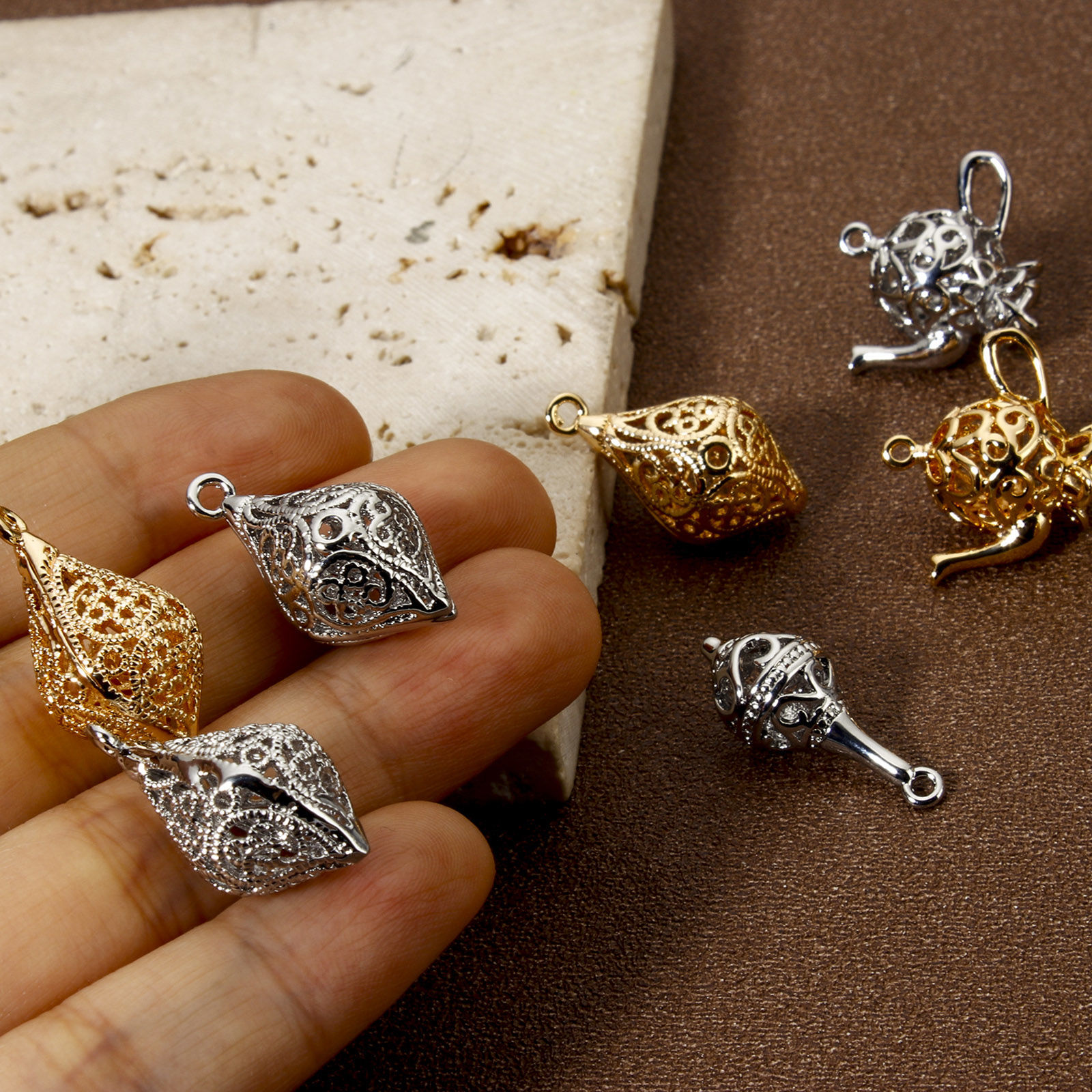 Picture of Eco-friendly Brass Charms Real Gold Plated 3D