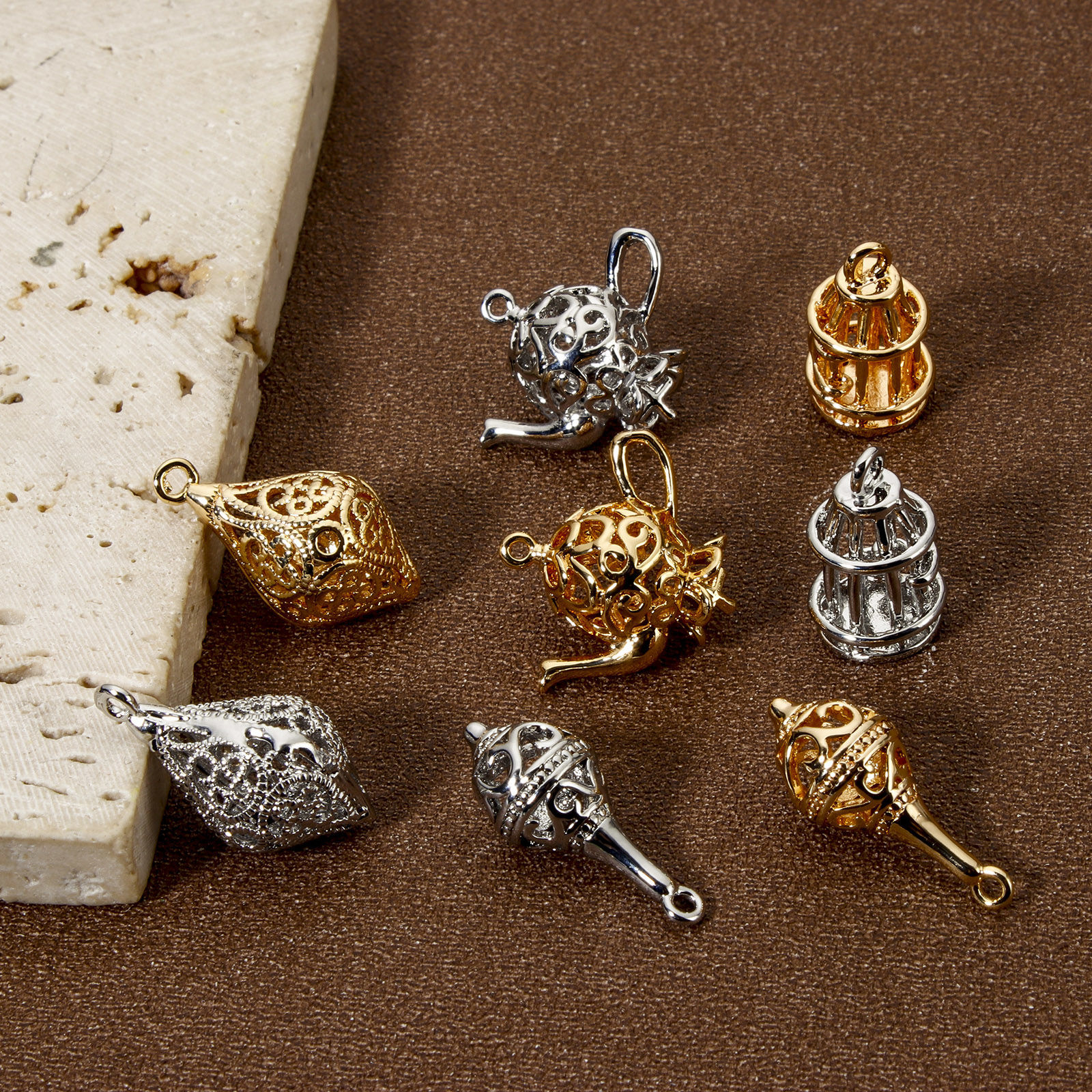 Picture of Eco-friendly Brass Charms Real Gold Plated 3D