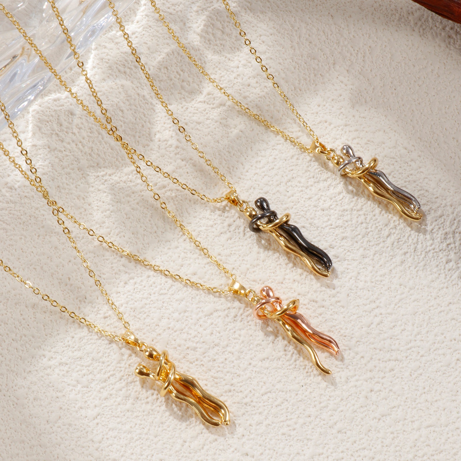 Image de 1 Pièce Collier à Pendentif Chaîne Maille Forçat La Saint Valentin en Laiton Hip Hop Multicolore Amoureux 3D Unisexe 46cm + 6cm long