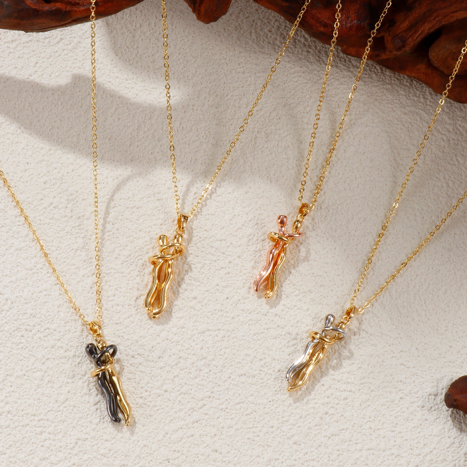 Image de 1 Pièce Collier à Pendentif Chaîne Maille Forçat La Saint Valentin en Laiton Hip Hop Multicolore Amoureux 3D Unisexe 46cm + 6cm long