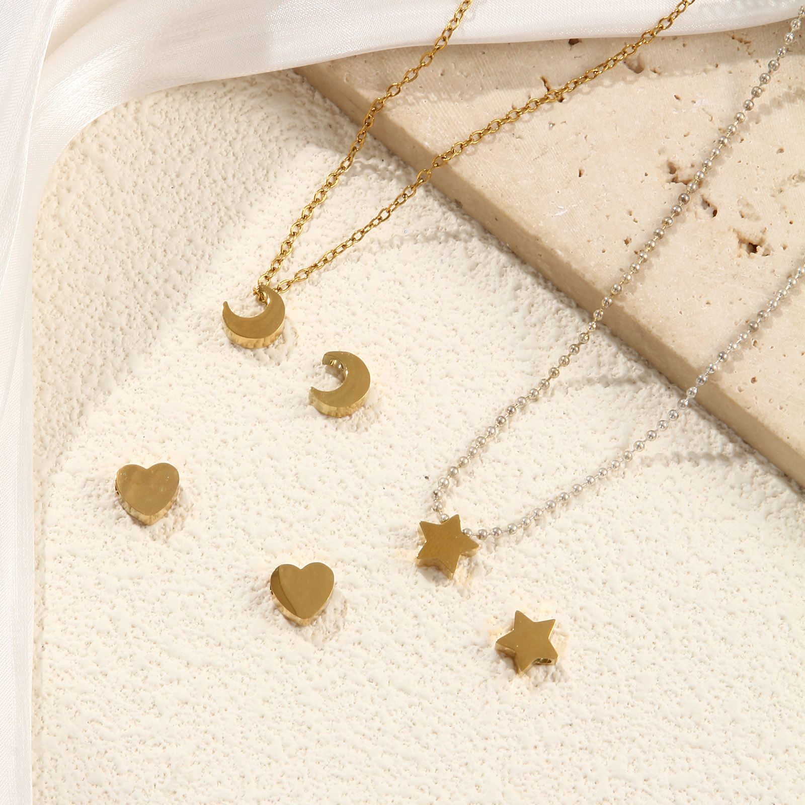 Picture of Eco-friendly PVD Vacuum Plating 304 Stainless Steel Mini Charms 18K Gold Plated Geometric Double-sided Polishing
