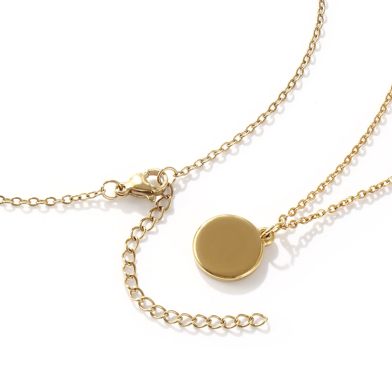 Picture of Eco-friendly PVD Vacuum Plating Exquisite Galaxy 18K Real Gold Plated 304 Stainless Steel & Rhinestone Link Cable Chain Star Pendant Charm Necklace For Women Gift 45cm(17.7") + 5cm(2") long