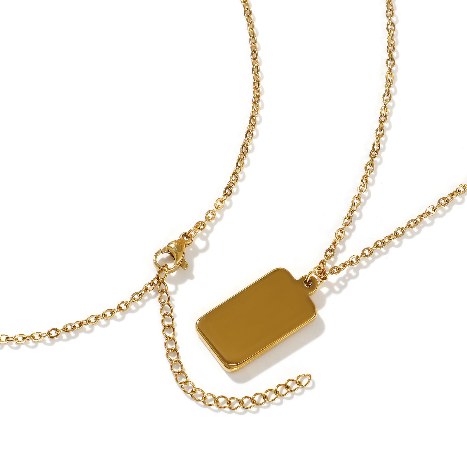 Picture of 18K Real Gold Plated Link Cable Chain Tarot Pendant Charm Necklace, 304 Stainless Steel 45cm(17.7") + 5cm(2"), For Women, Exquisite Gift, Eco-friendly PVD Vacuum Plating